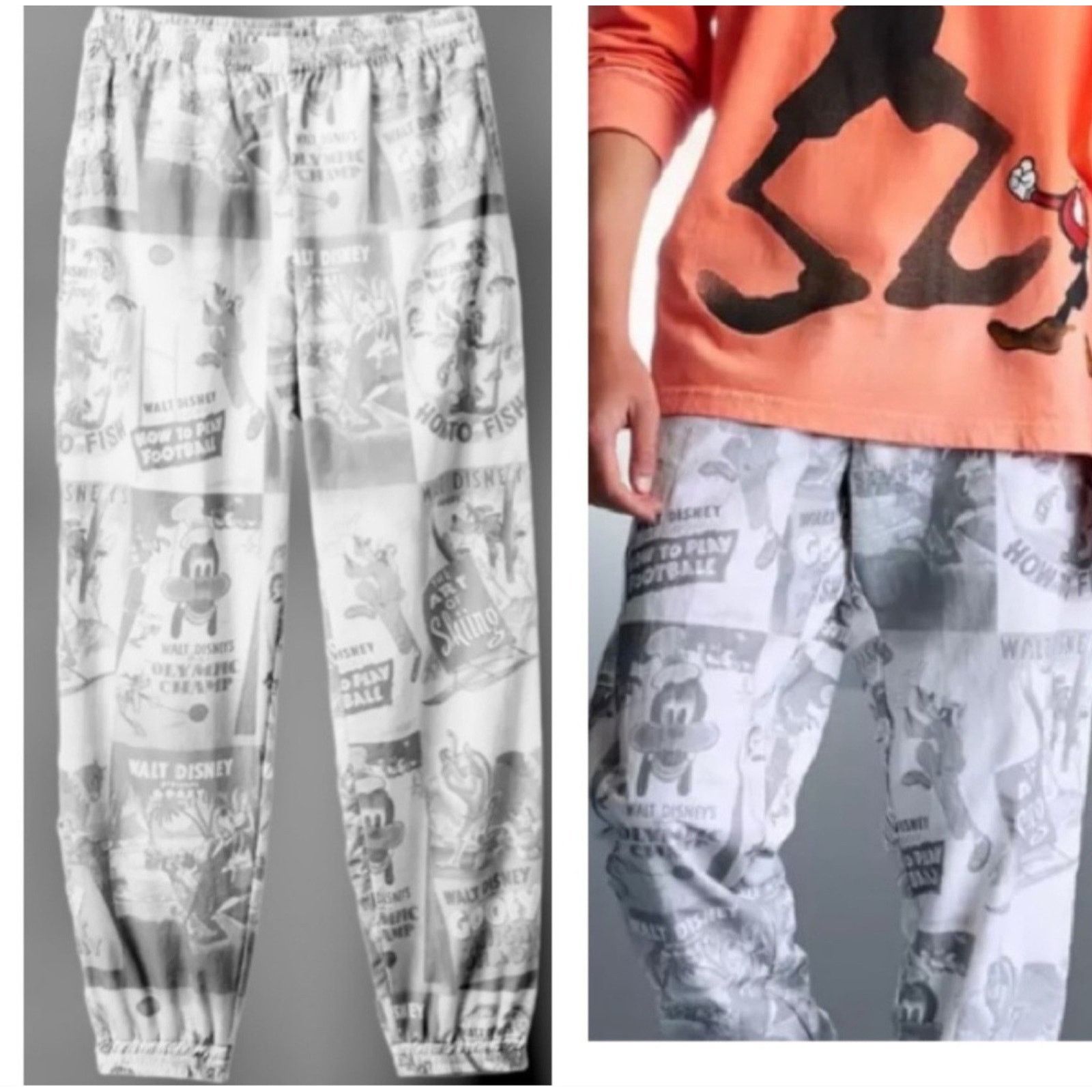 Disney Disney Store VTG Goofy Sweatpants Unisex Graphic Spell Out M Size 30" / US 8 / IT 44 - 2 Thumbnail