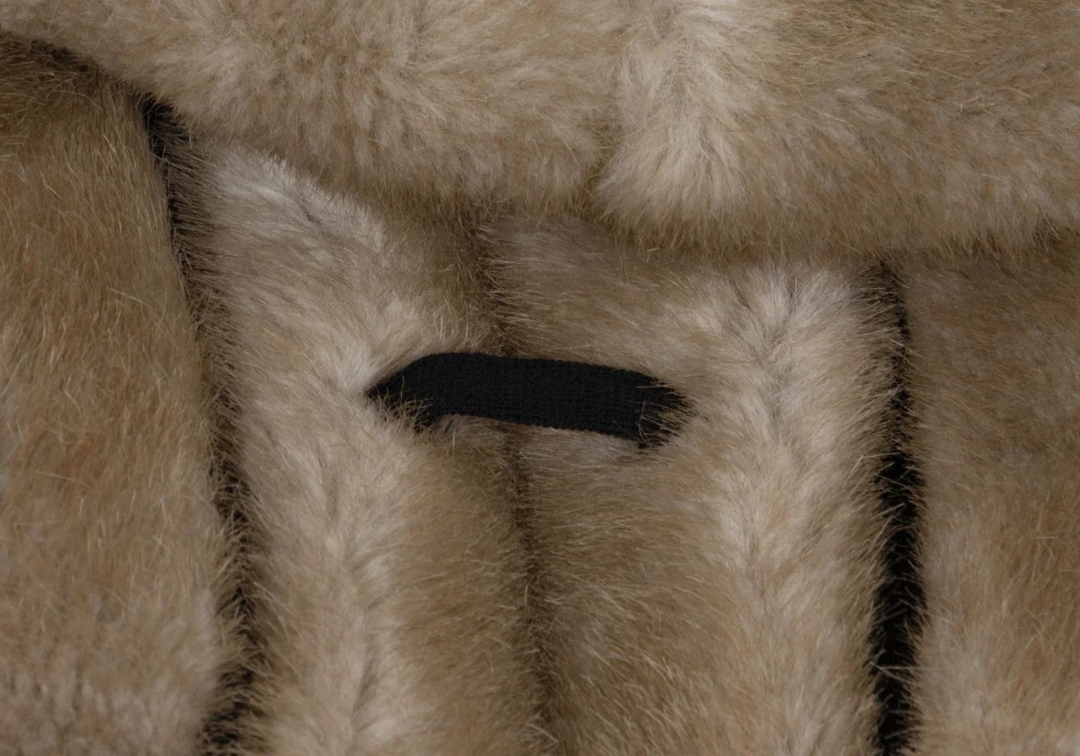 Jean Paul Gaultier Fur Striped Double Zip Coat in Beige and Black Size US XXL / EU 58 / 5 - 11 Thumbnail