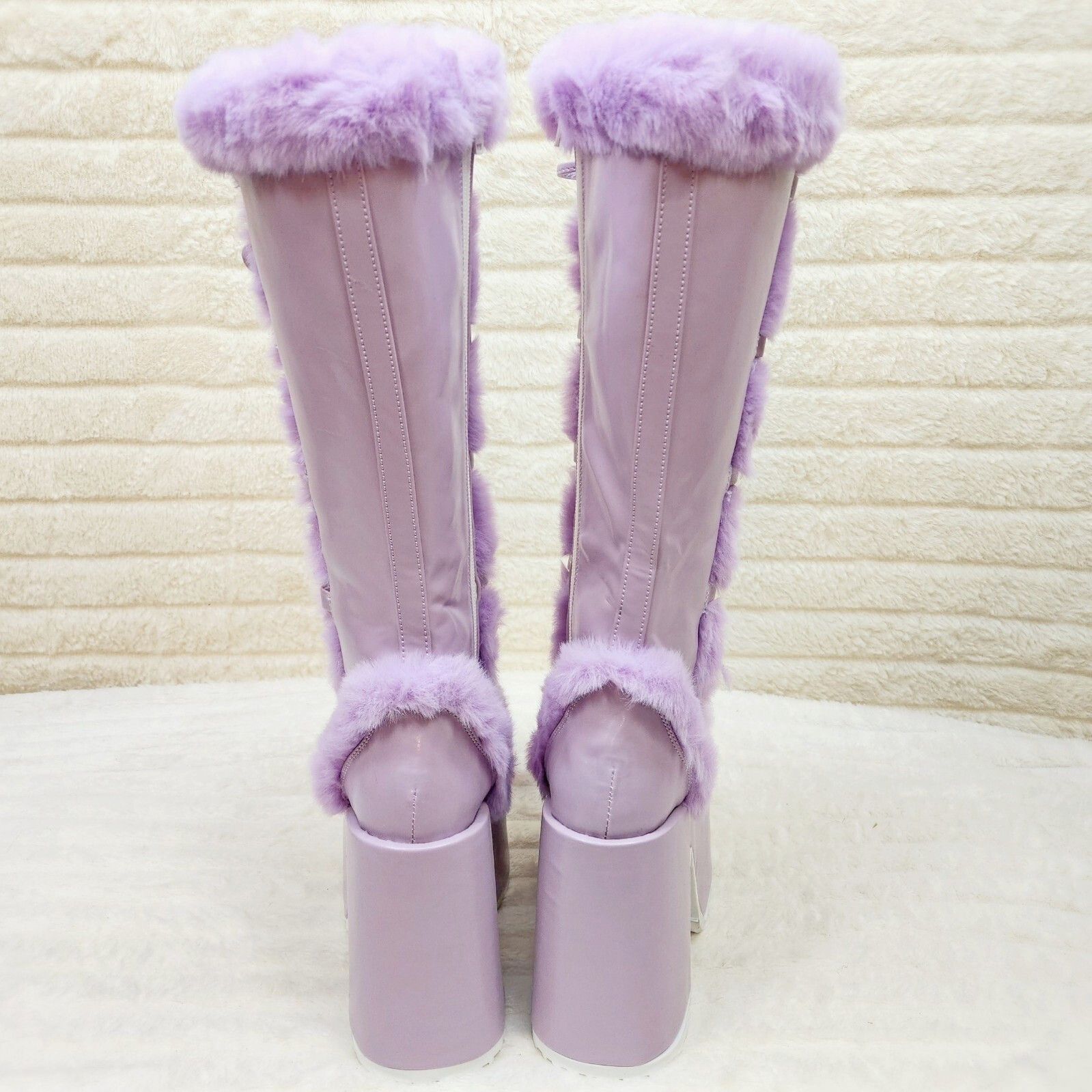 Demonia Cult DEMONIA Camel 311 Stacked Pastel Purple Lilac Platform Goth Size US 11 / IT 41 - 3 Thumbnail