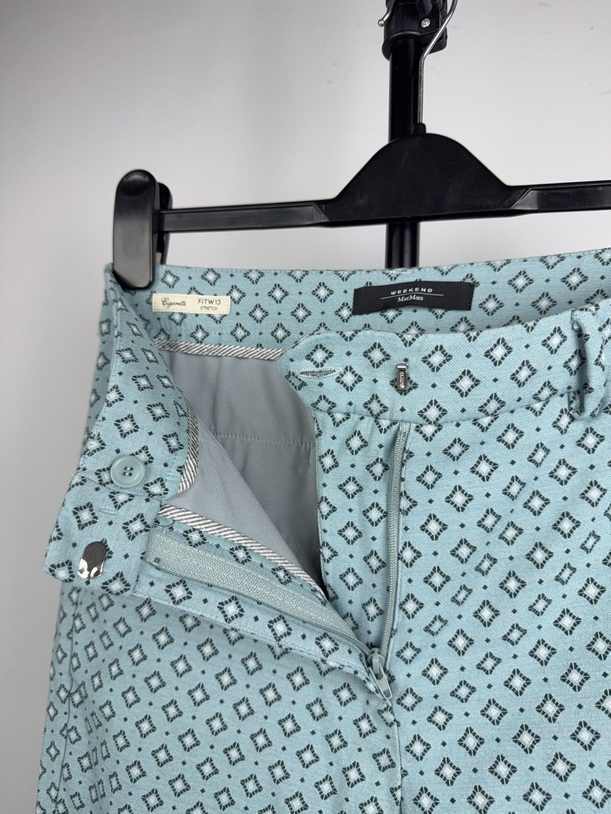 Weekend Max Mara Max Mara Weekend Cigarette Pants Pattern Blue 38 Size 27" / US 4 / IT 40 - 17 Thumbnail