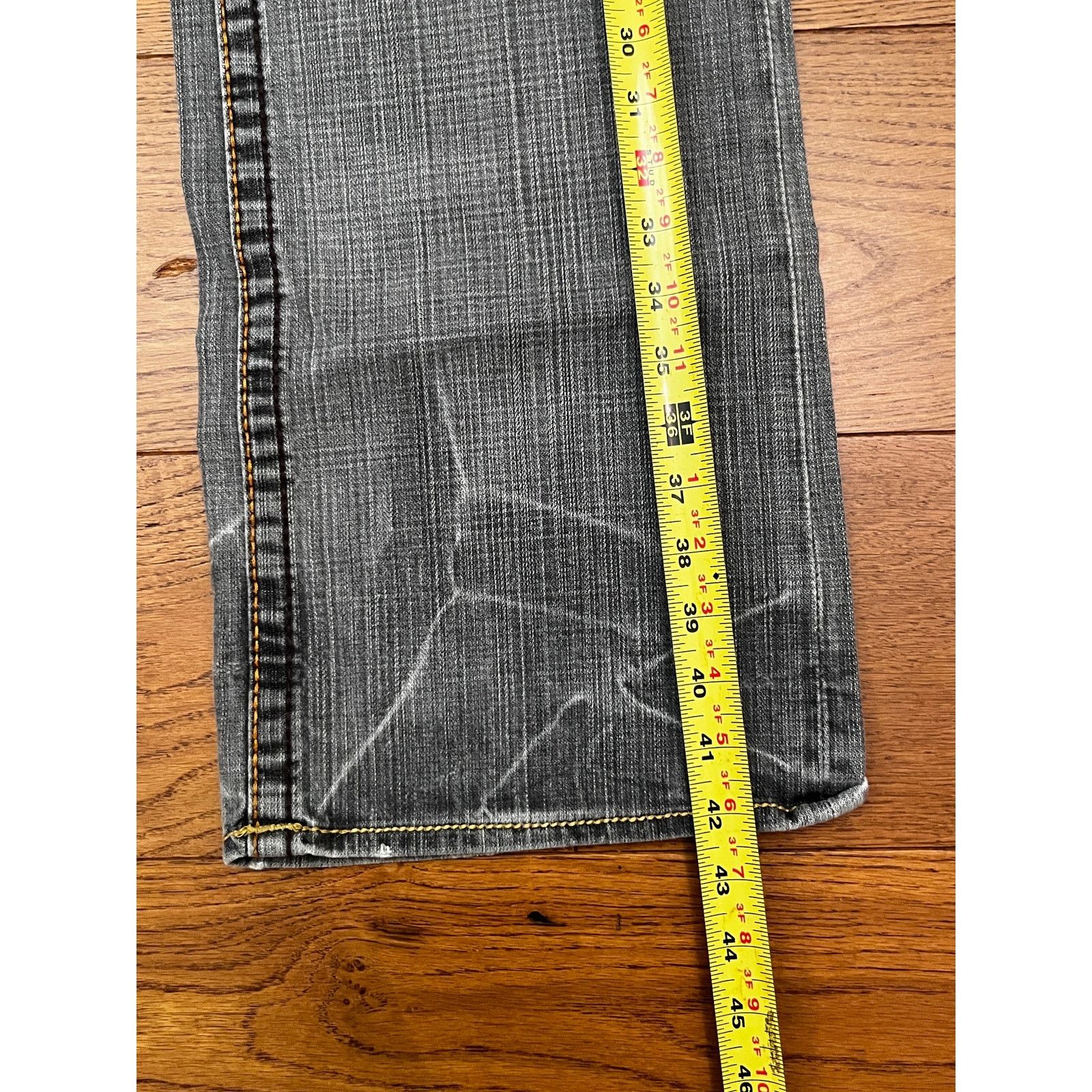 True Religion Vintage True Religion Bobby Big T Gray Straight Leg Jeans Size US 36 / EU 52 - 10 Thumbnail