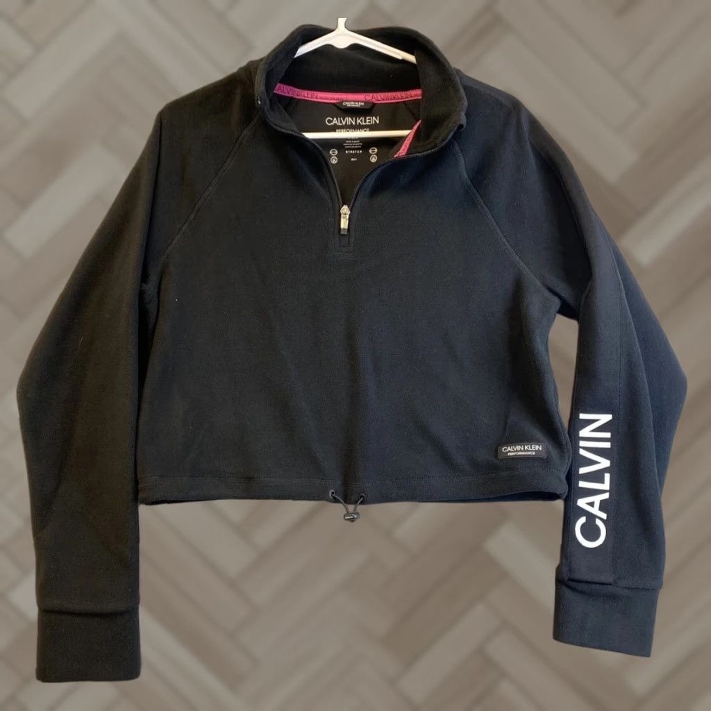 Calvin Klein Calvin Klein Womens Jacket Half-Zip Logo M Black Activewear Outdoor 90s? Size M / US 6-8 / IT 42-44 - 1 Thumbnail