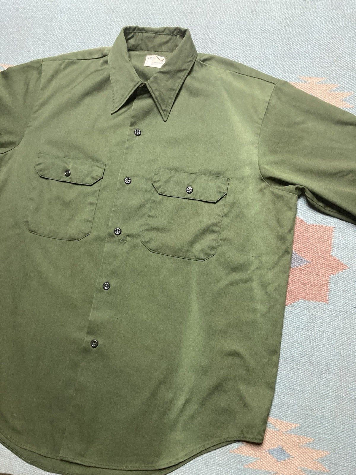 Vintage 70s Big Mac work shirt chino twill faded workwear large Size US L / EU 52-54 / 3 - 4 Thumbnail