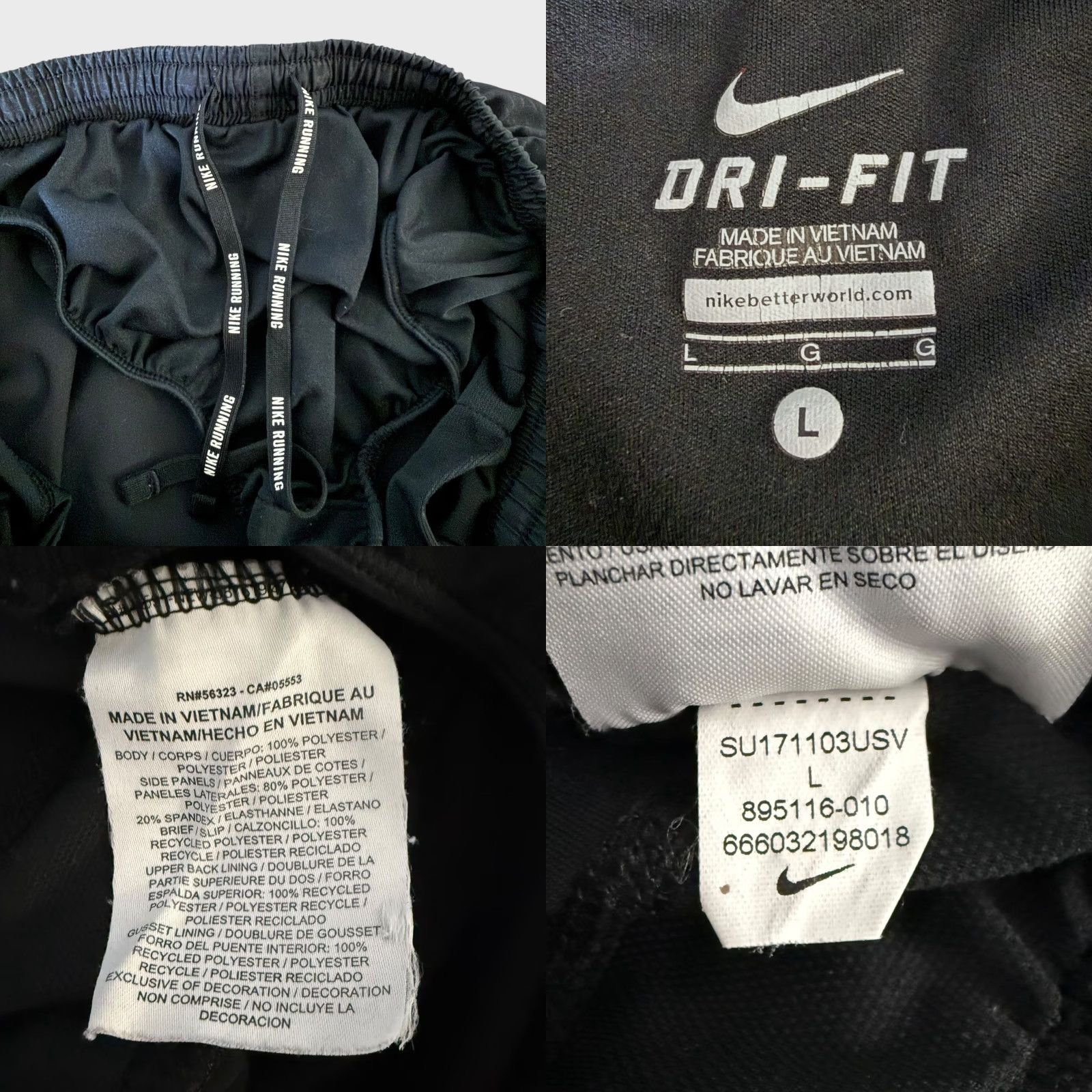 Nike Nike Tempo 3" Lined Running Shorts Black Women's Large Athletic Activewear Nike Dri-FIT Shorts Size 36" / US 14 / IT 50 - 8 Thumbnail