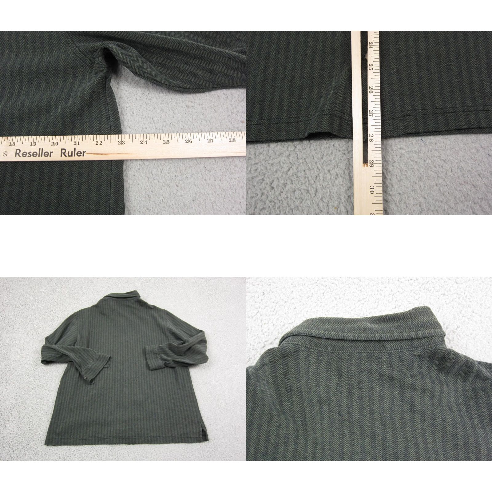 Eddie Bauer VINTAGE Eddie Bauer Shirt Mens Large Green Chevron Houndstooth Cotton Casual 90s Size US L / EU 52-54 / 3 - 8 Thumbnail