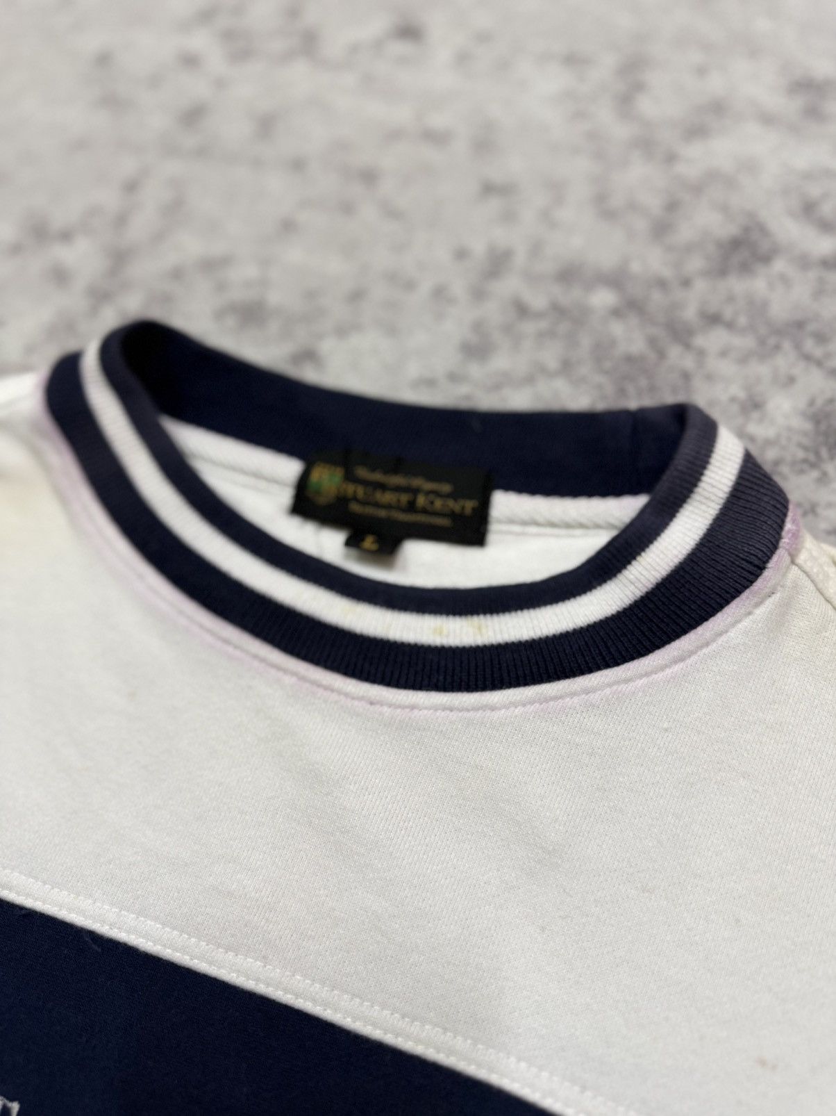 Vintage Vintage 90s Stuart Kent Embroidery Logo Cropped Sweatshirt Size US M / EU 48-50 / 2 - 15 Thumbnail