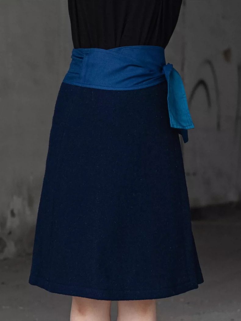 Kenzo KENZO sizeS Dark blue patchwork skirt Size 26" / US 2 / IT 38 - 5 Thumbnail