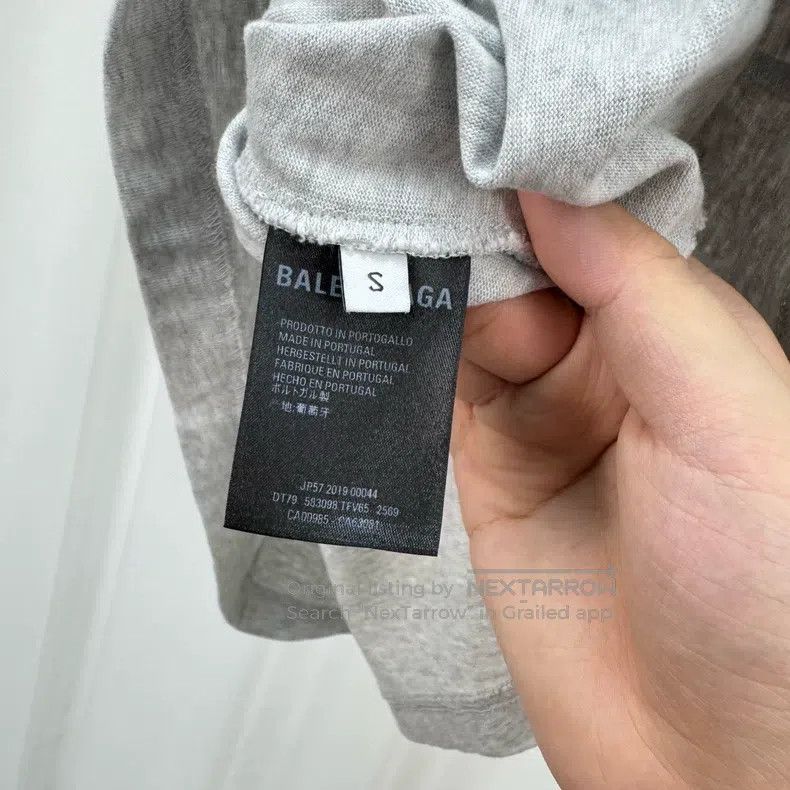 Balenciaga Balenciaga Grey Snap Printed Lettering Short Sleeve Size US S / EU 44-46 / 1 - 6 Thumbnail