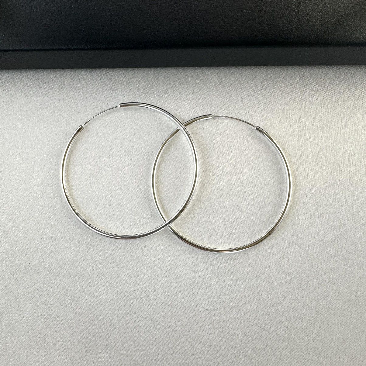 Other 50mm Silver Hoop Earrings for Women Size ONE SIZE - 3 Thumbnail