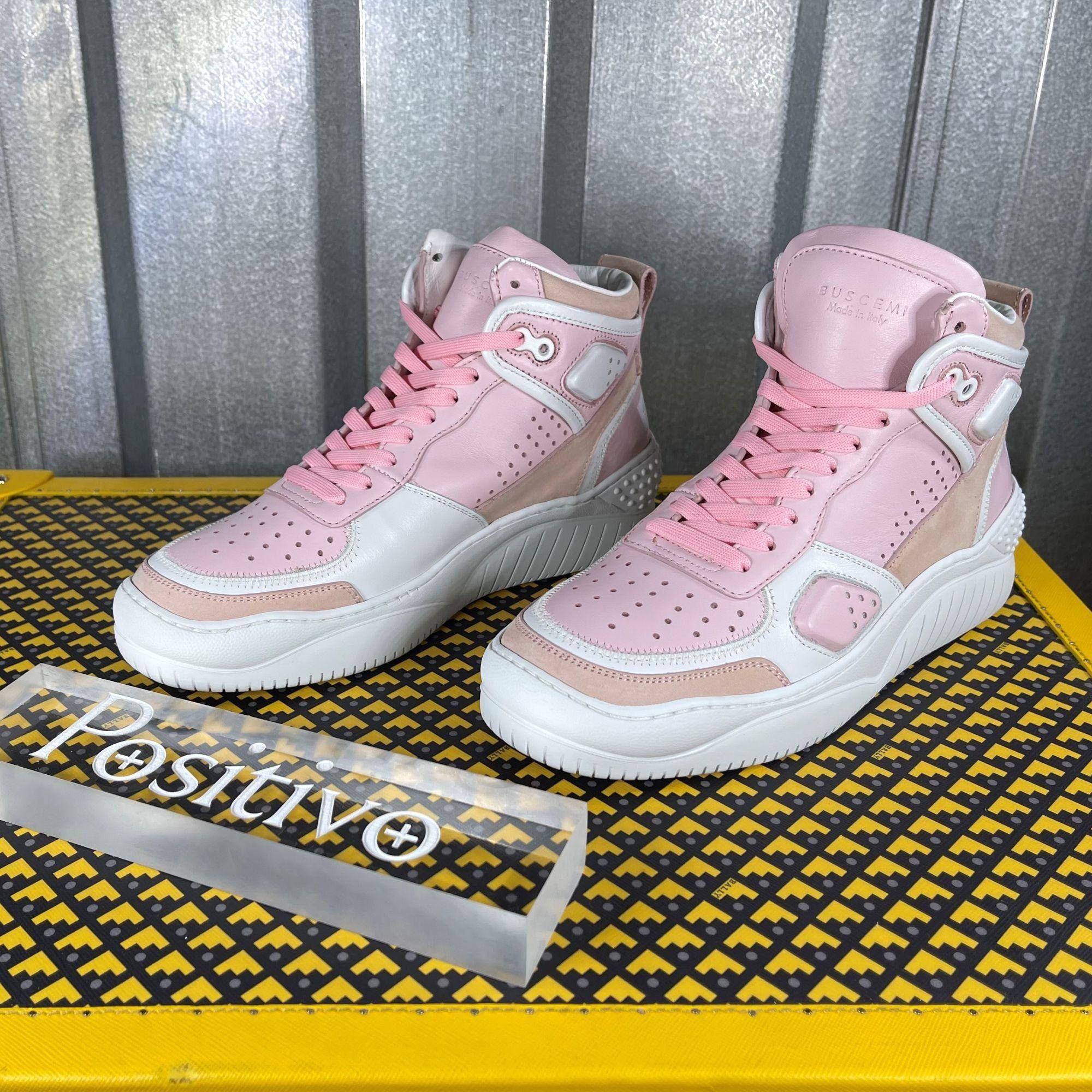 Buscemi Buscemi Basket Pink Leather High Top Sneakers US 5 EU 35 Size US 5 / IT 35 - 2 Thumbnail
