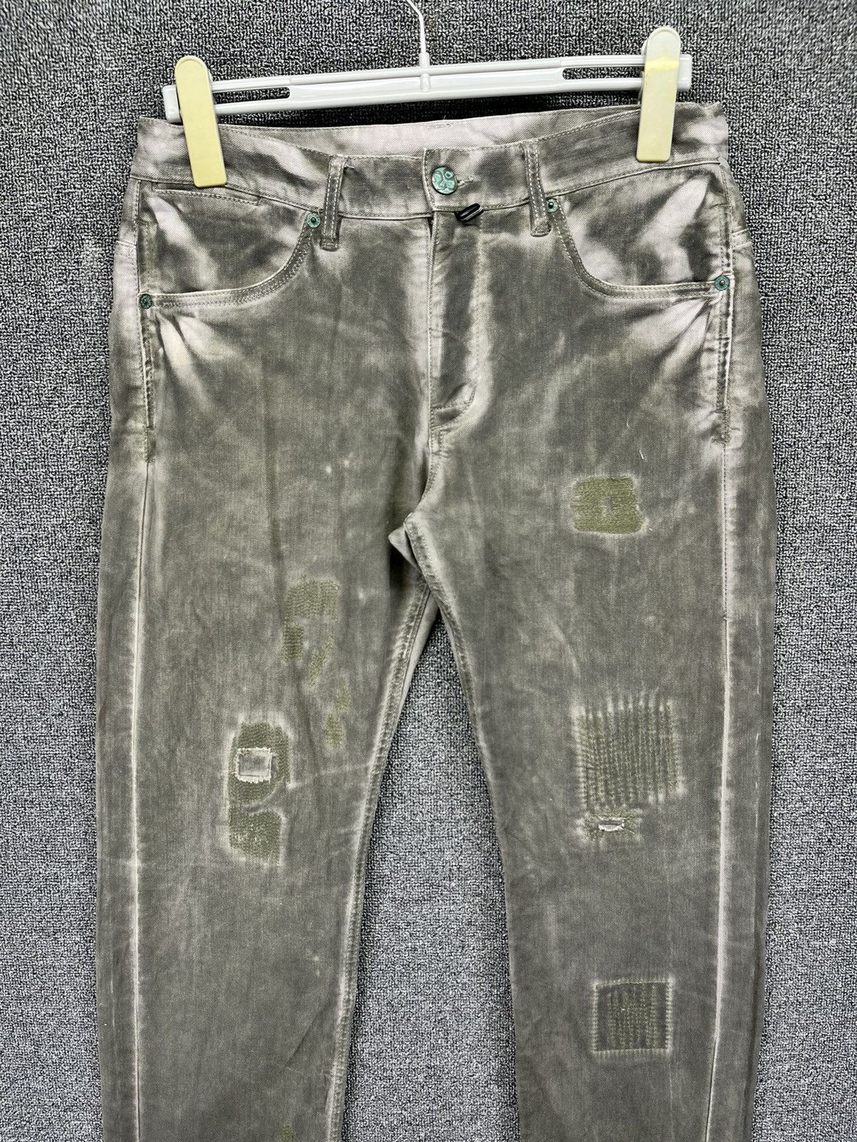 Japanese Brand Vintage 291295 Homme Punk Rare Trashed Jeans Denim Pants Size US 32 / EU 48 - 2 Thumbnail