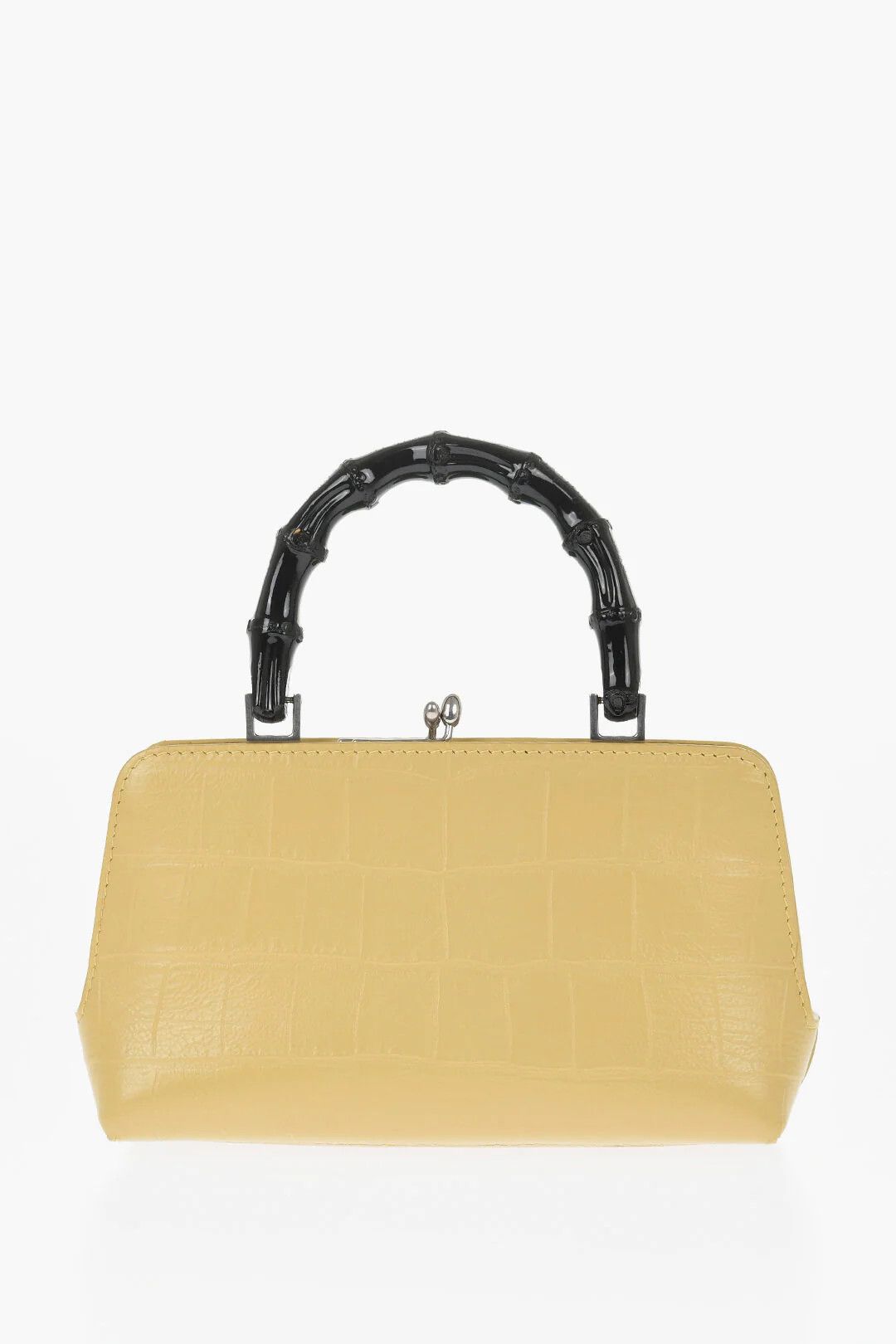 Jil Sander og1mm0626 Size: OS / Printed Leather Goji Handbag in Yellow Size ONE SIZE - 2 Thumbnail