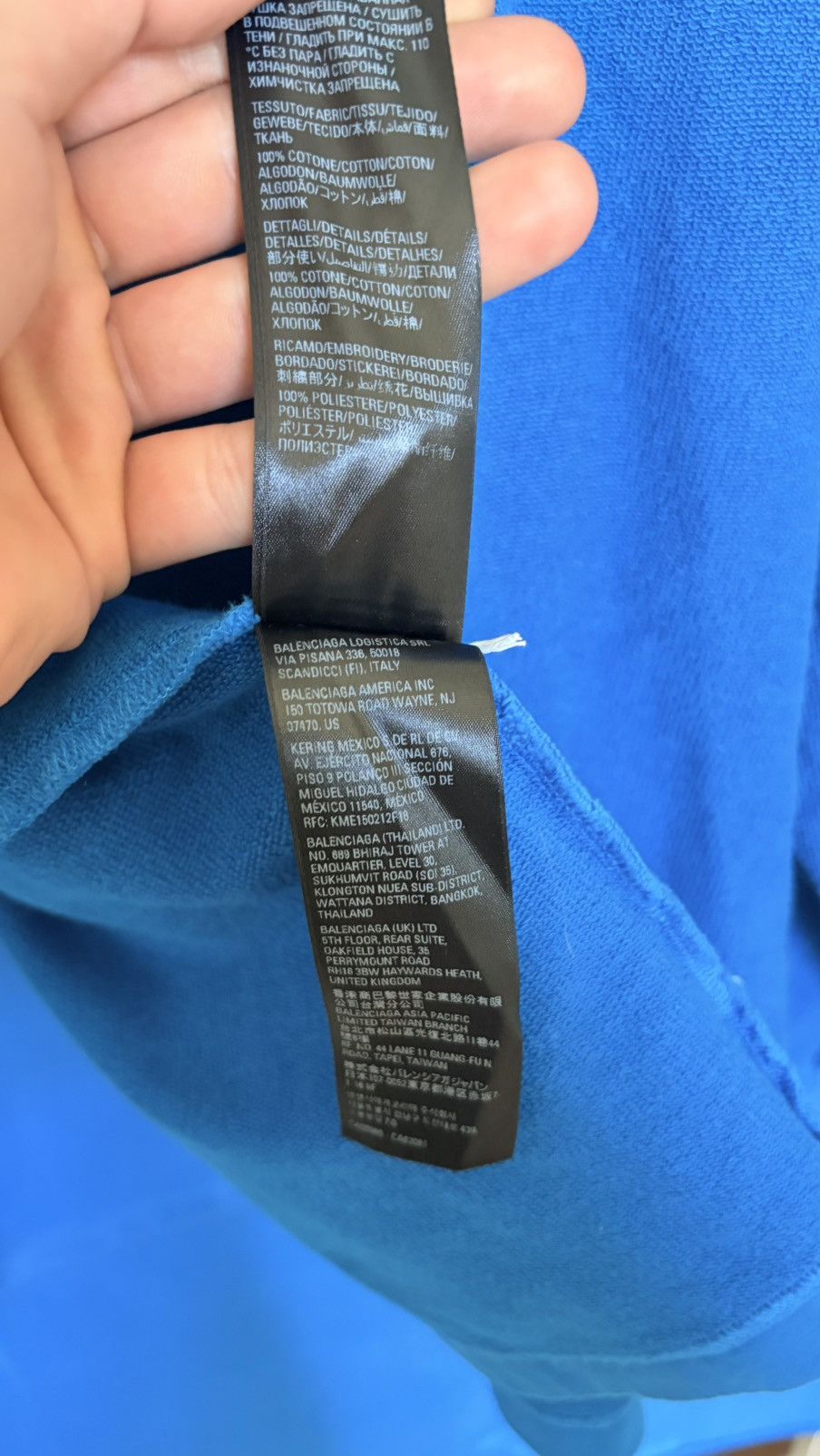 Adidas × Balenciaga Adidas x Balenciaga Sz.3 Blue Trefoil Zip Sweatshirt Size US L / EU 52-54 / 3 - 9 Thumbnail