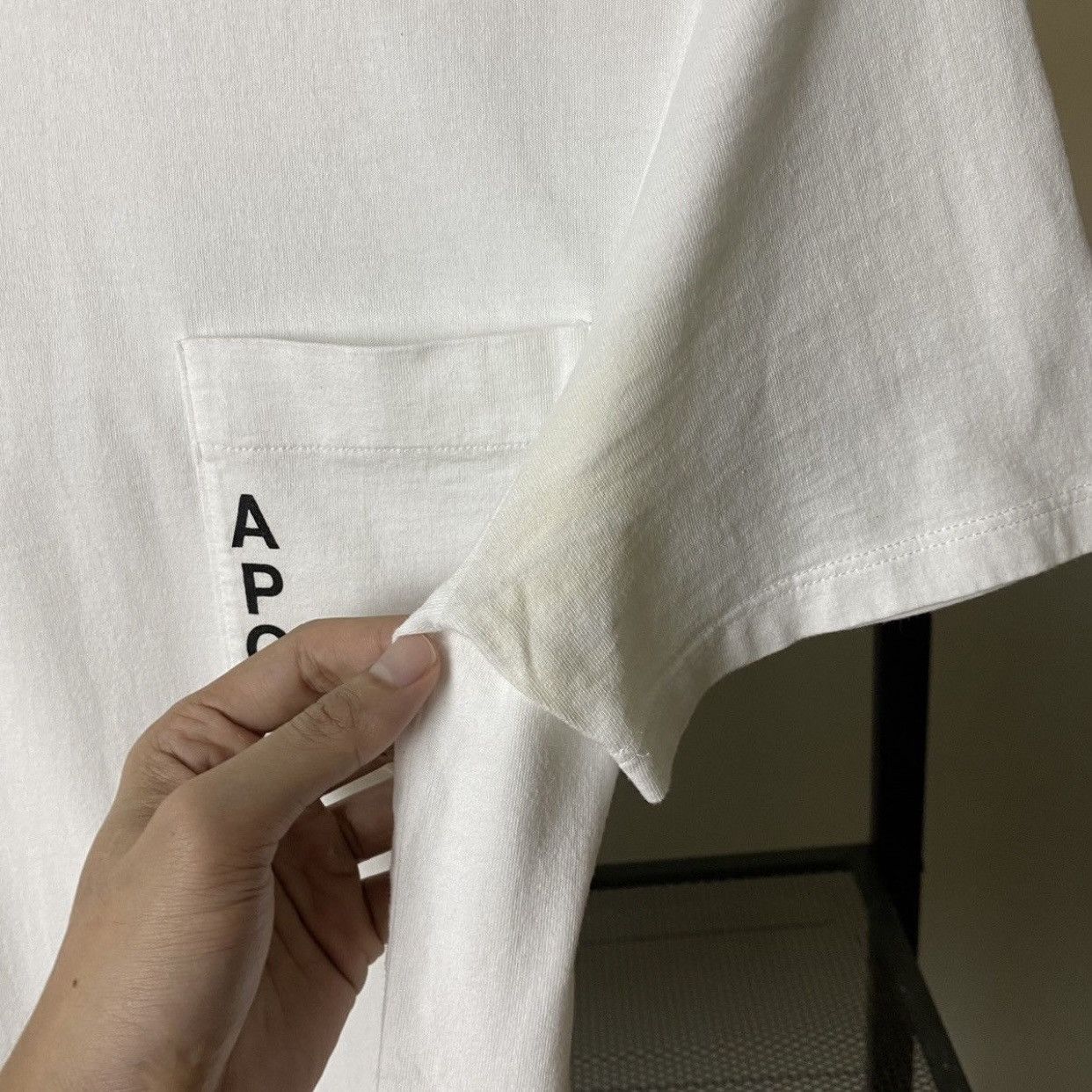 A.P.C. A.P.C. Logo Pocket T-Shirt - White - Size XS/S Size US S / EU 44-46 / 1 - 7 Thumbnail