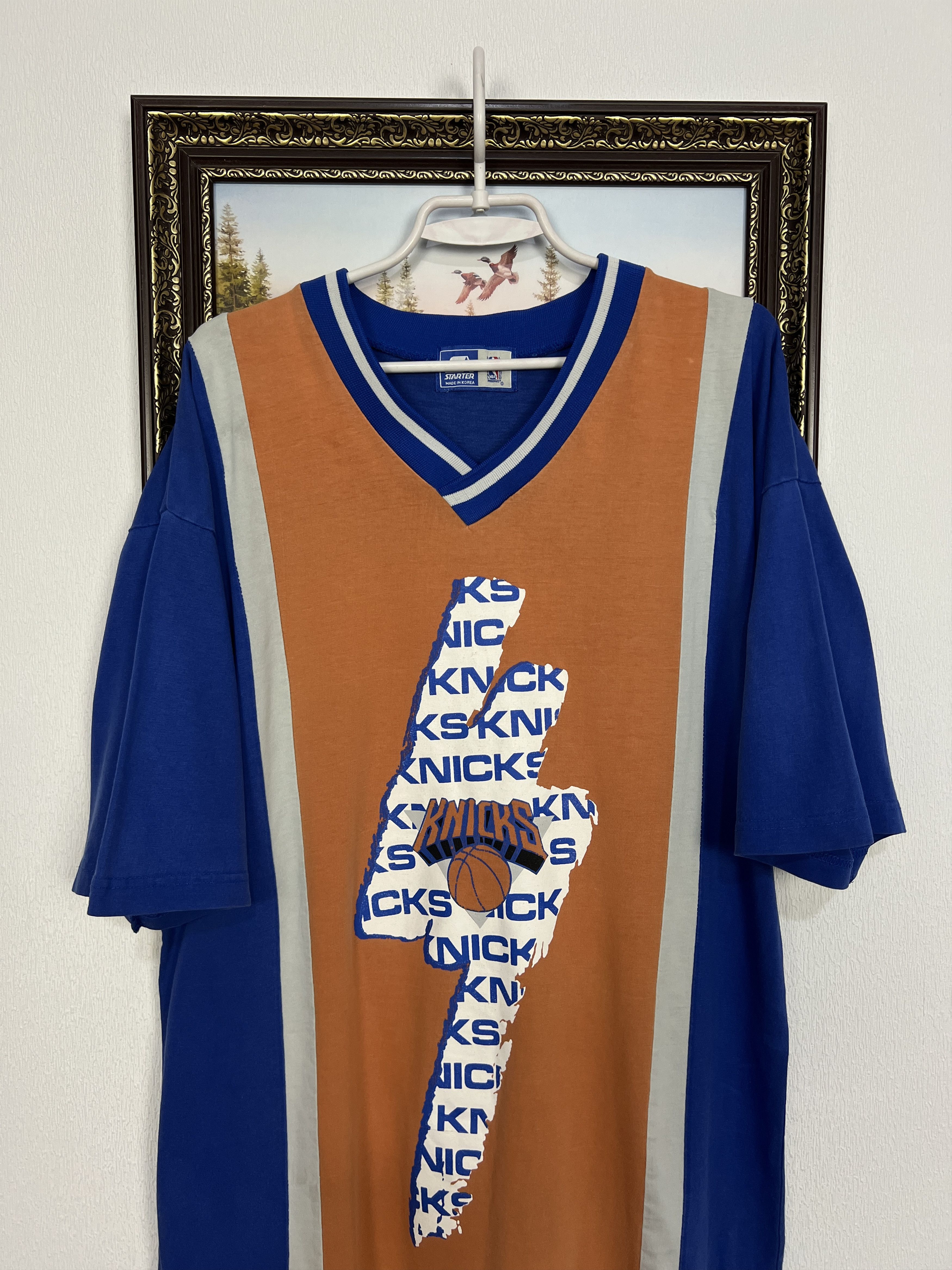 Starter Vintage 90's New York Knicks NBA Promo Warm Up Jersey Shirt Size US XL / EU 56 / 4 - 2 Thumbnail
