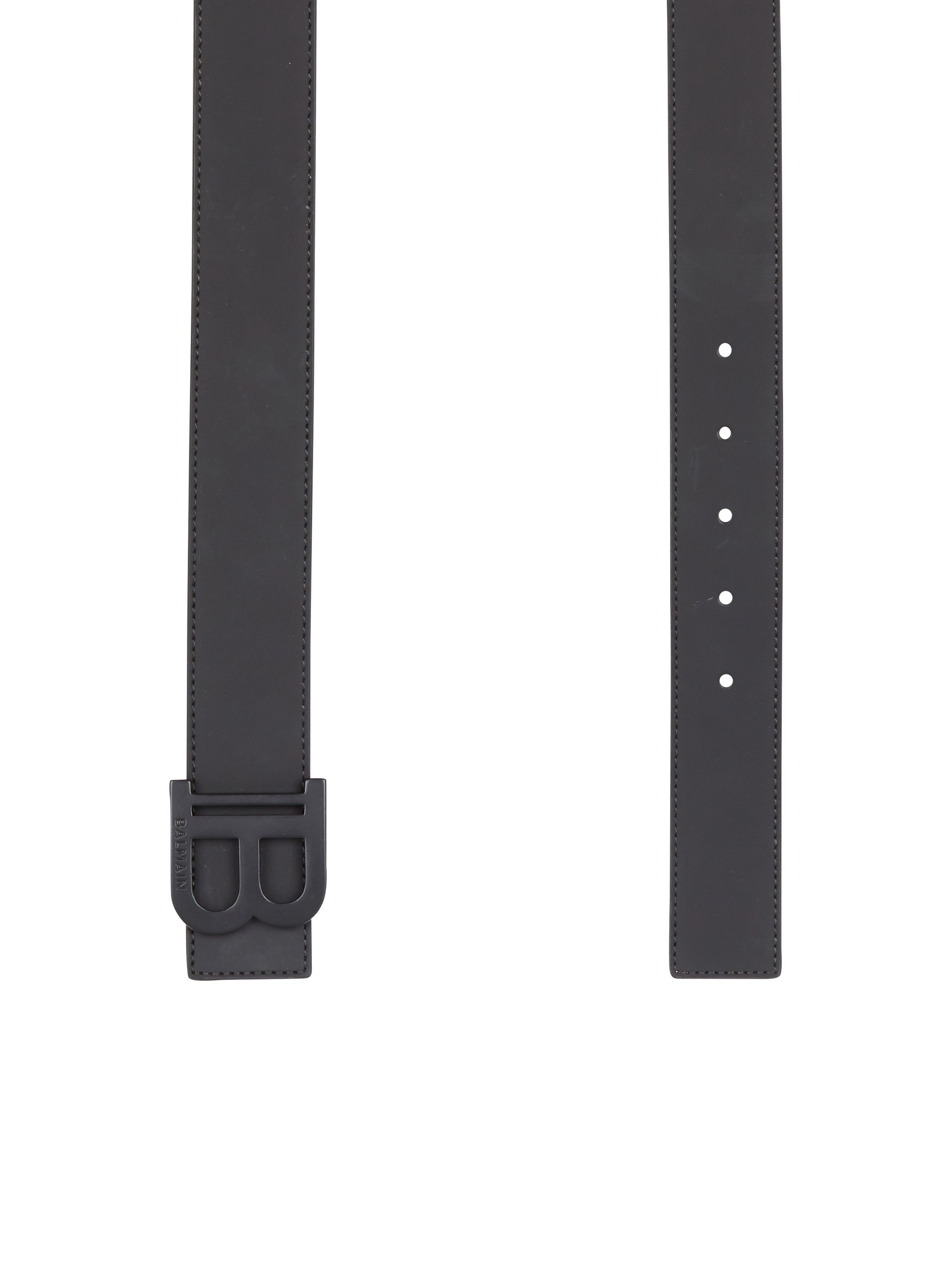 Balmain o1s1wg111025 Size: OS/Rubber Effect Leather Belt in Black Size ONE SIZE - 3 Thumbnail