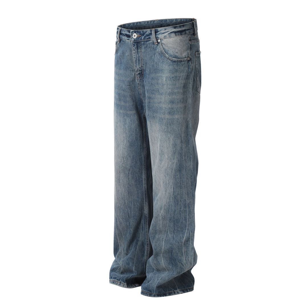 Japanese Brand × Jean Casual washed retro loose flared wide-leg jeans Size US 32 / EU 48 - 2 Thumbnail