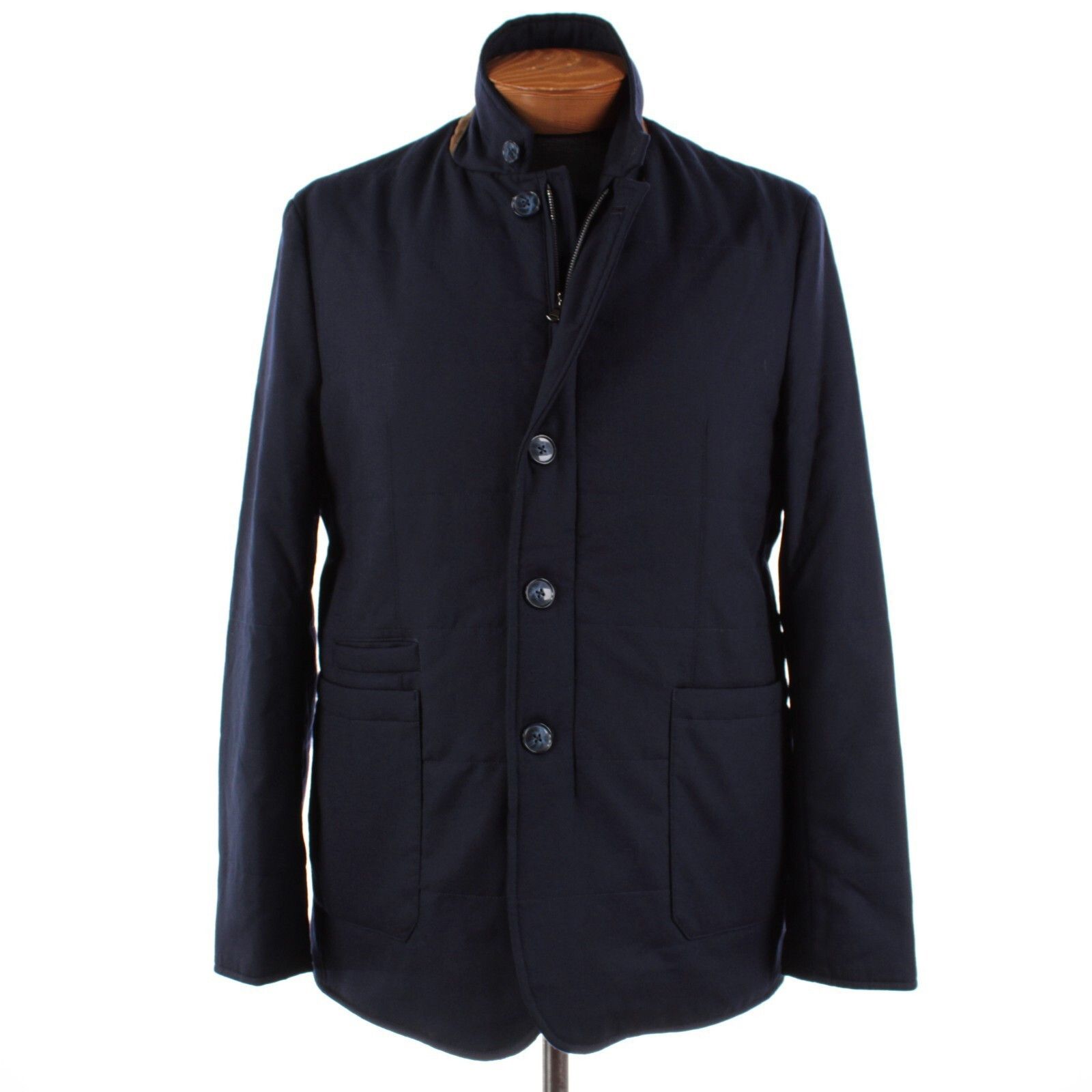 Zanella Zanella Coat Size L US In Blue Wool Size US L / EU 52-54 / 3 - 1 Thumbnail