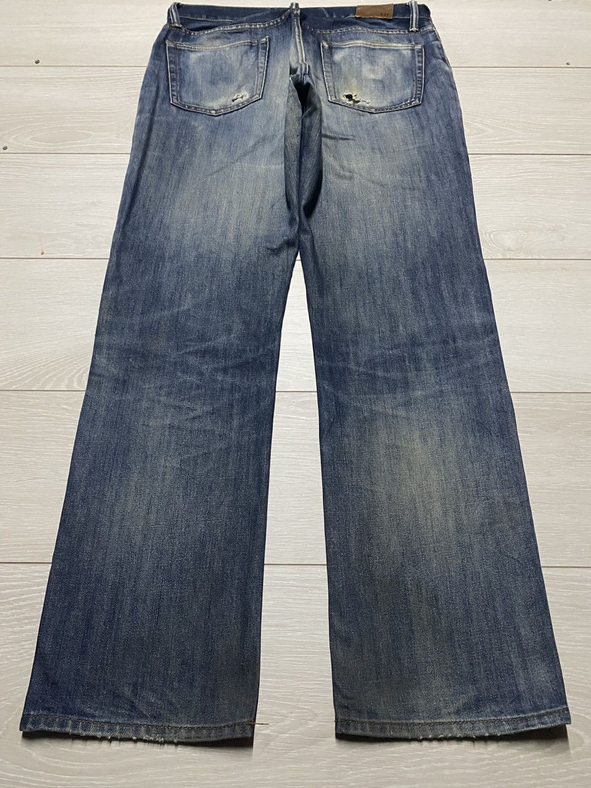 Gap × Yeezy Vintage Gap Denim Distressed Slim Jeans Size US 35 - 2 Thumbnail