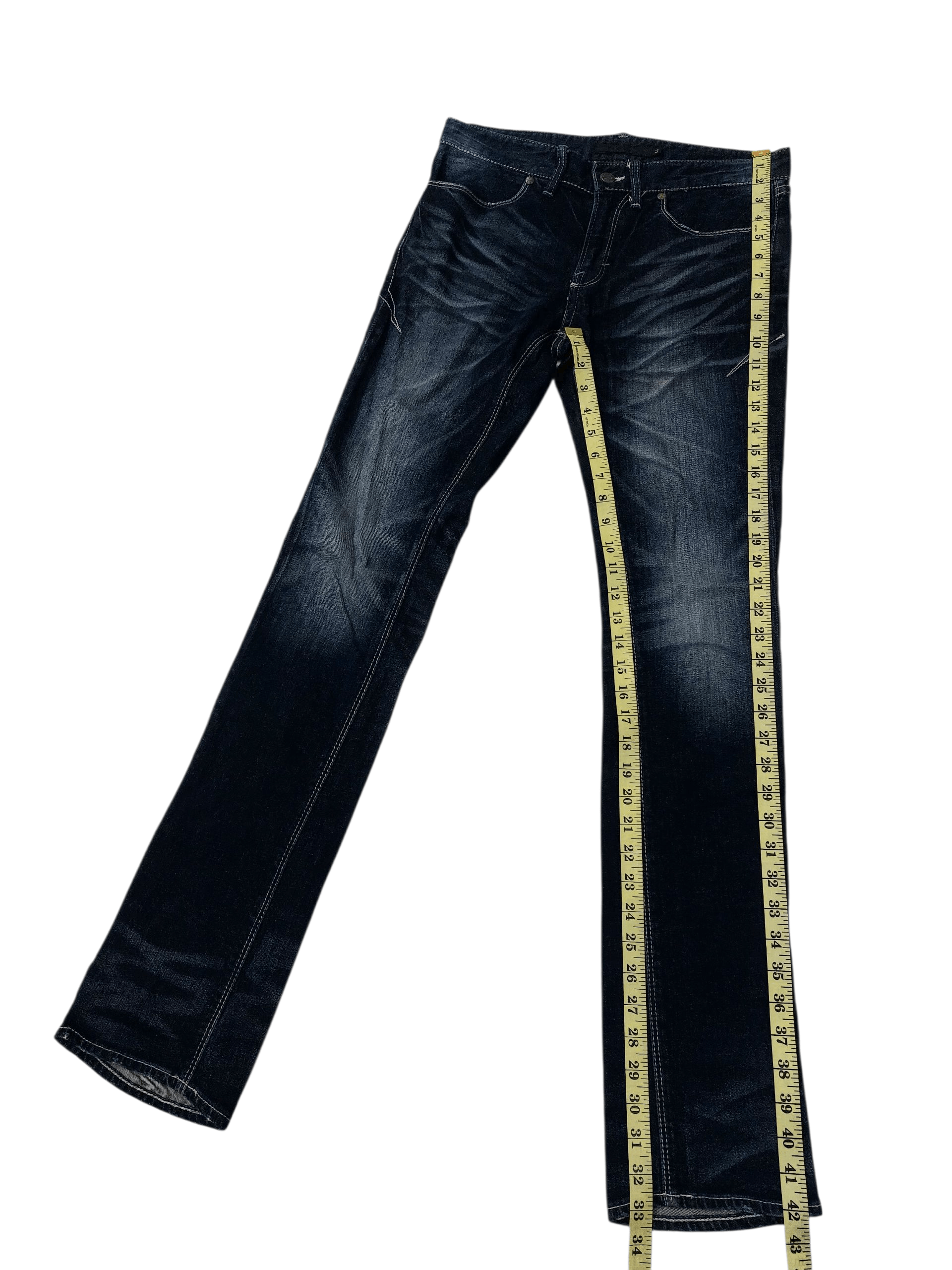 GOSTAR DE FUGA FUGA Spiral Distressed Denim Size US 31 - 14 Thumbnail
