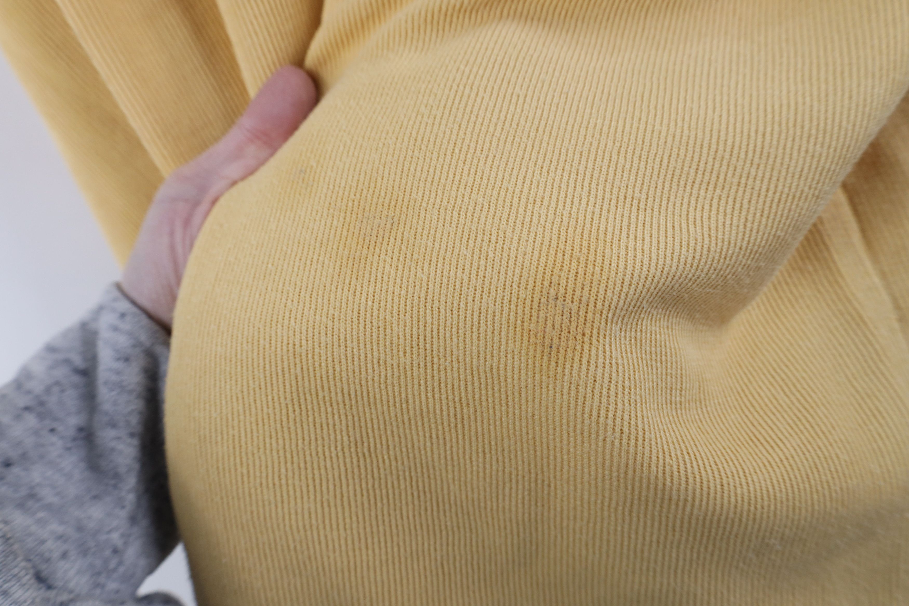 Express × Vintage Vintage 90s Express Ribbed Knit 3/4 Sleeve T-Shirt Yellow Size XL / US 12-14 / IT 48-50 - 5 Thumbnail