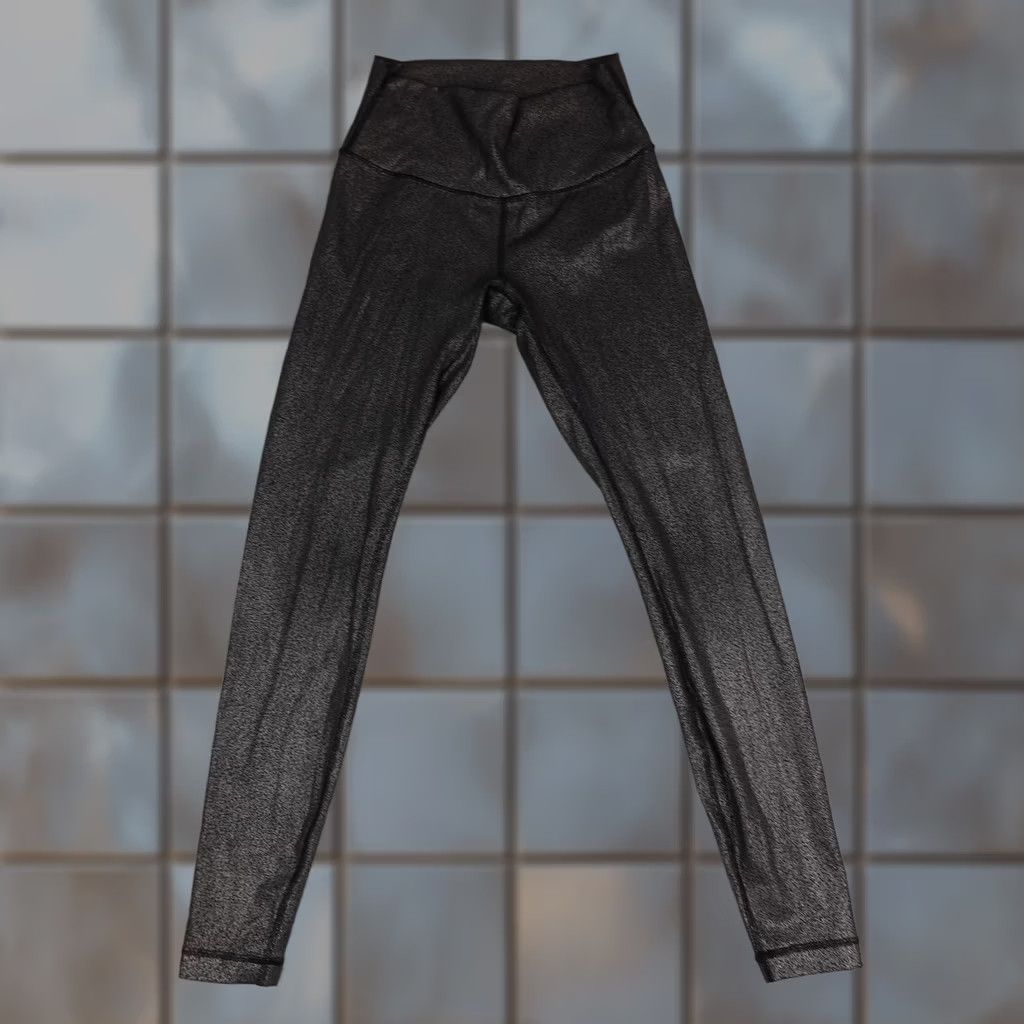 Lululemon Lululemon Leggings Womens Black 6 High Rise Luminosity Foil Yoga Gym Athletic Size 28" / US 6 / IT 42 - 1 Thumbnail