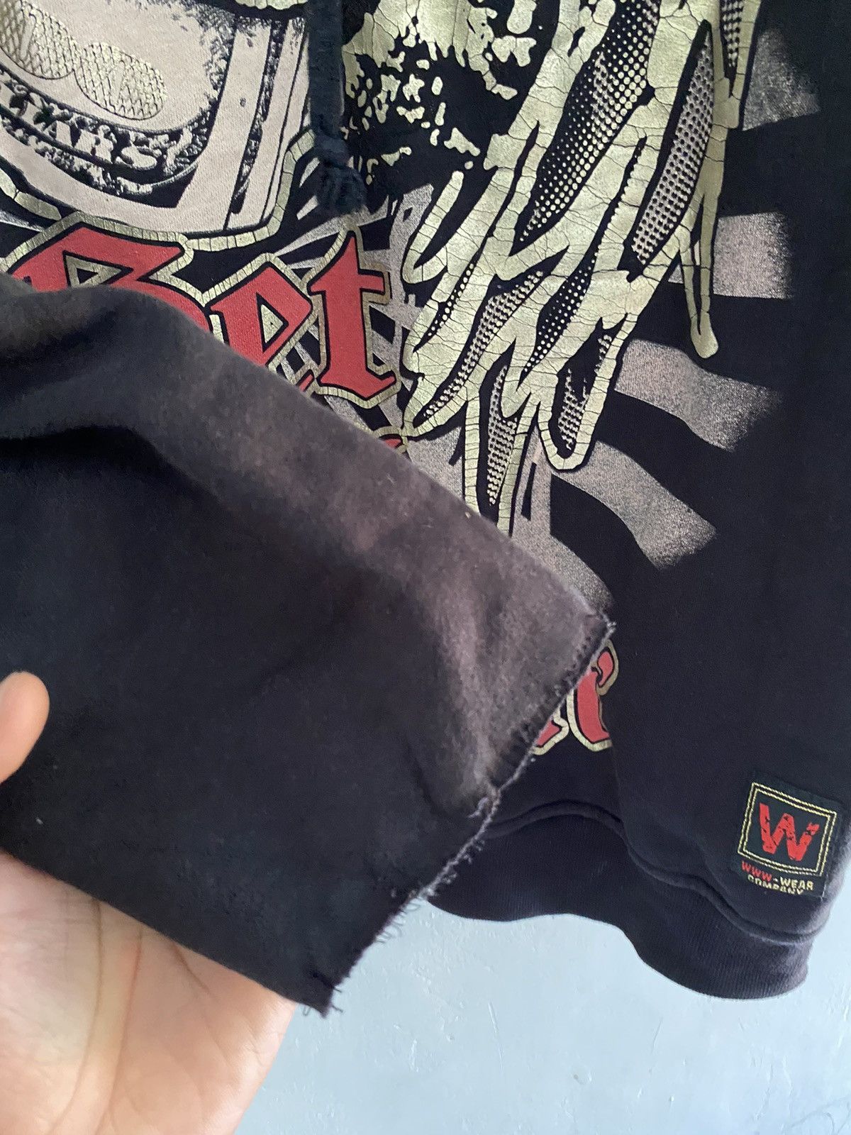 Rap Tees × Vintage Wear company big print oversized hoodie Size US XXL / EU 58 / 5 - 6 Thumbnail