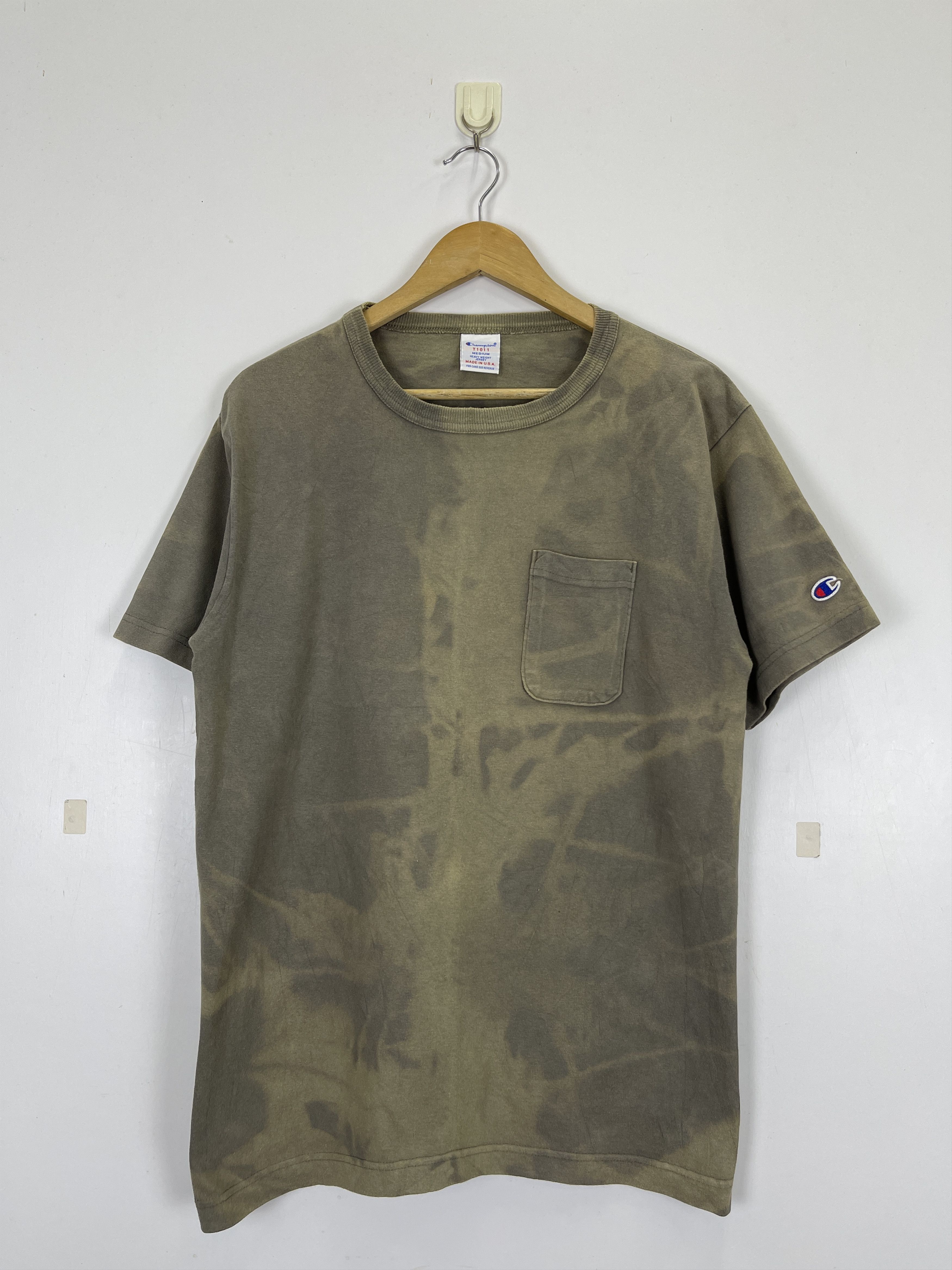 Champion Vintage 90s Champion Sun Faded Single Pocket Tee TA0429 Size US M / EU 48-50 / 2 - 1 Thumbnail