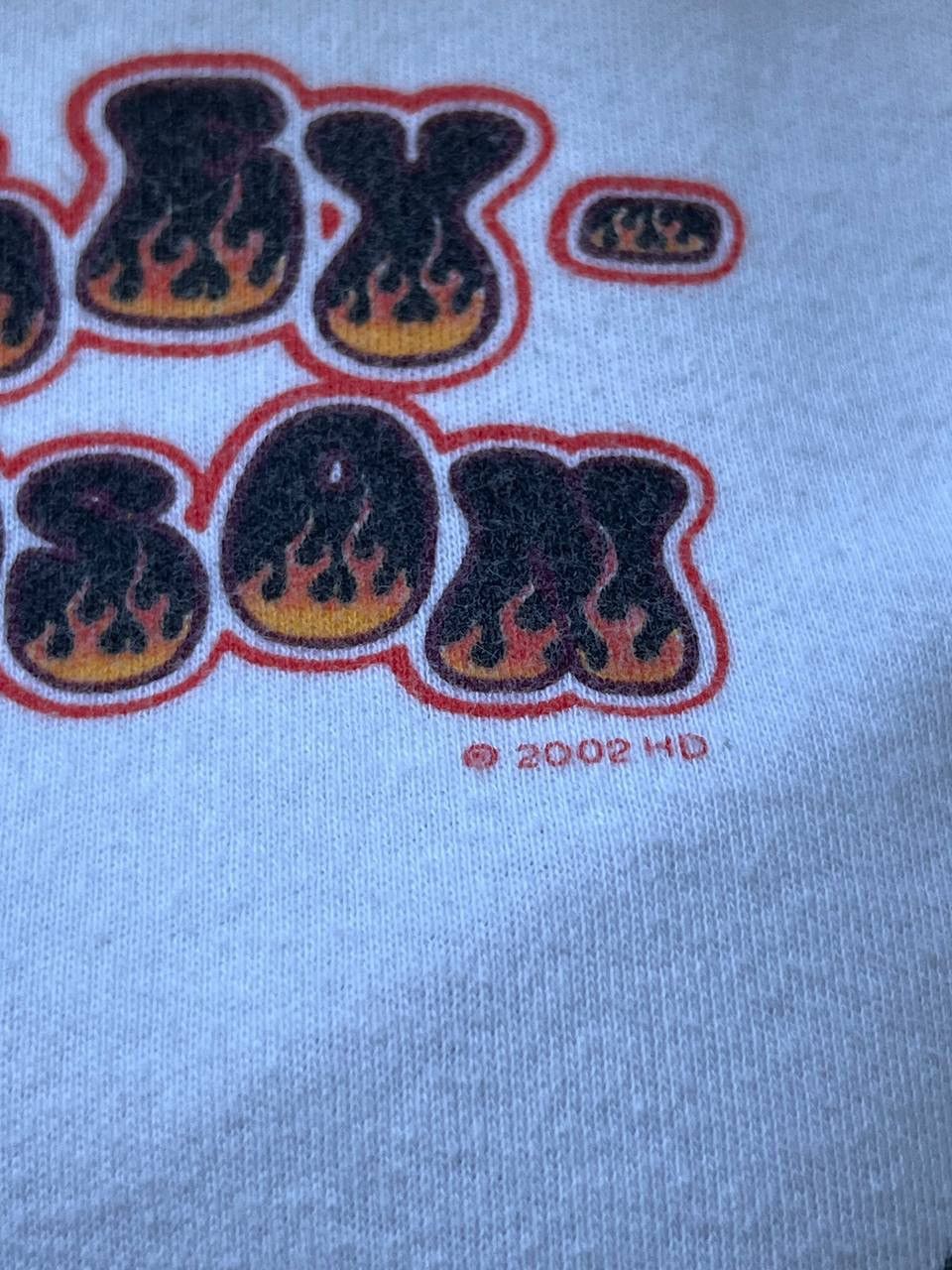 Harley Davidson × Vintage Vintage Harley Davidson 2002 T-Shirt Fire Logo Y2K RARE Size S / US 4 / IT 40 - 5 Thumbnail