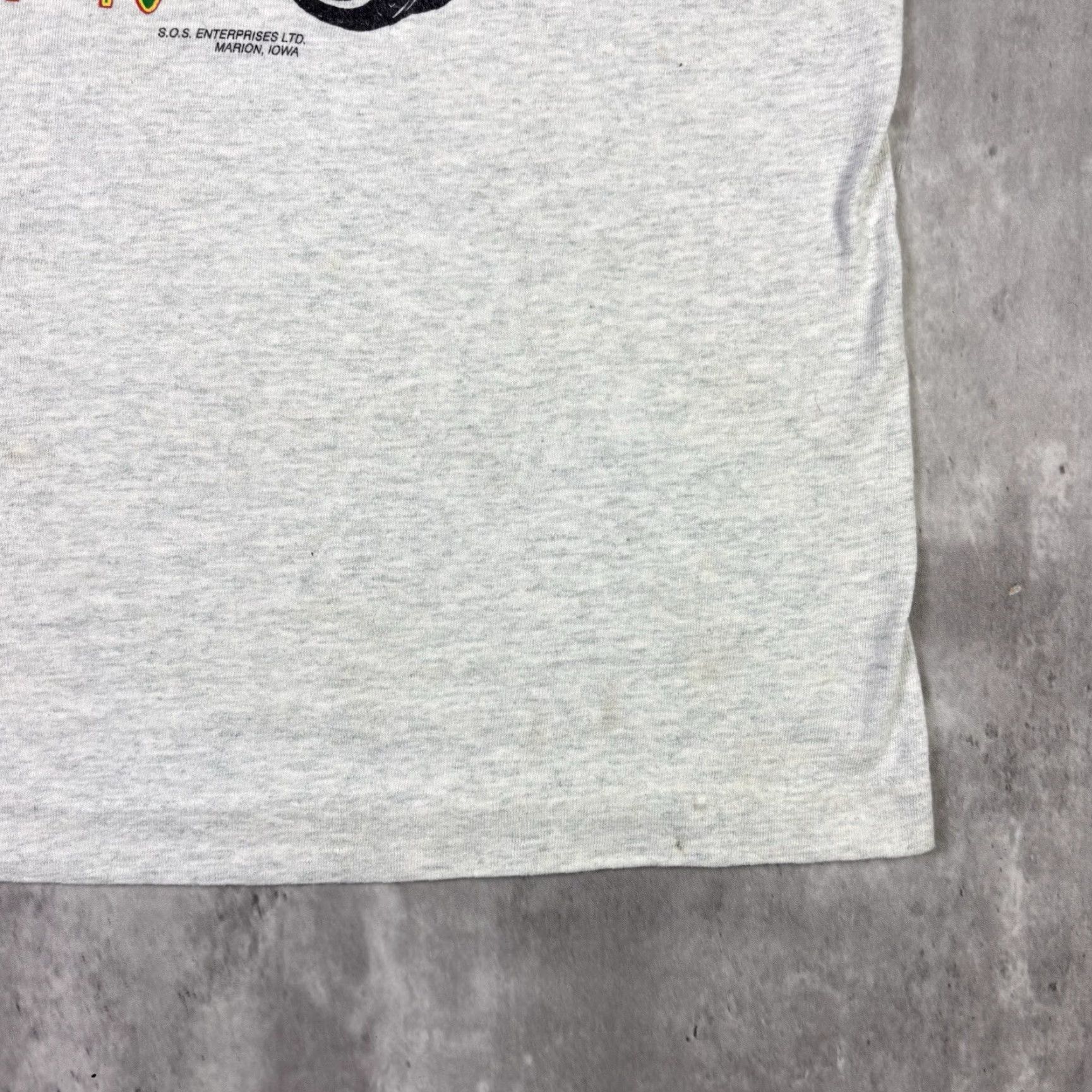 Fruit Of The Loom VINTAGE Fruit of the Loom T-Shirt White 90s Crew Neck Short Sleeve XL Mens Car Stitch Graphic Print Vintage Aged Heavyweight Cotton Blend Old School Size US XL / EU 56 / 4 - 7 Thumbnail