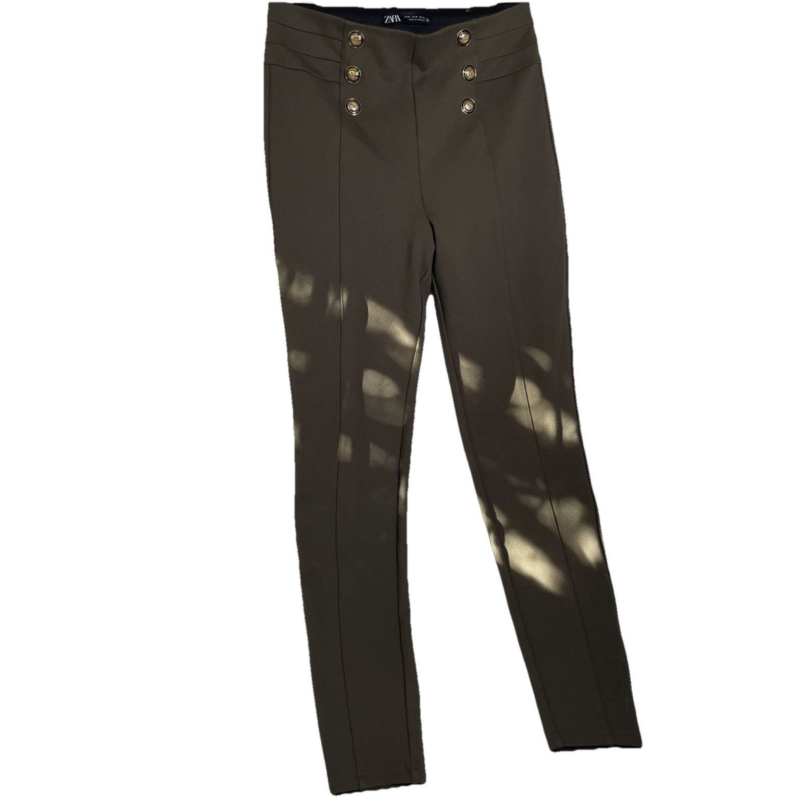 Zara ZARA Women's High Waist Button Front Legging Sailor M Size 32" / US 10 / IT 46 - 1 Thumbnail