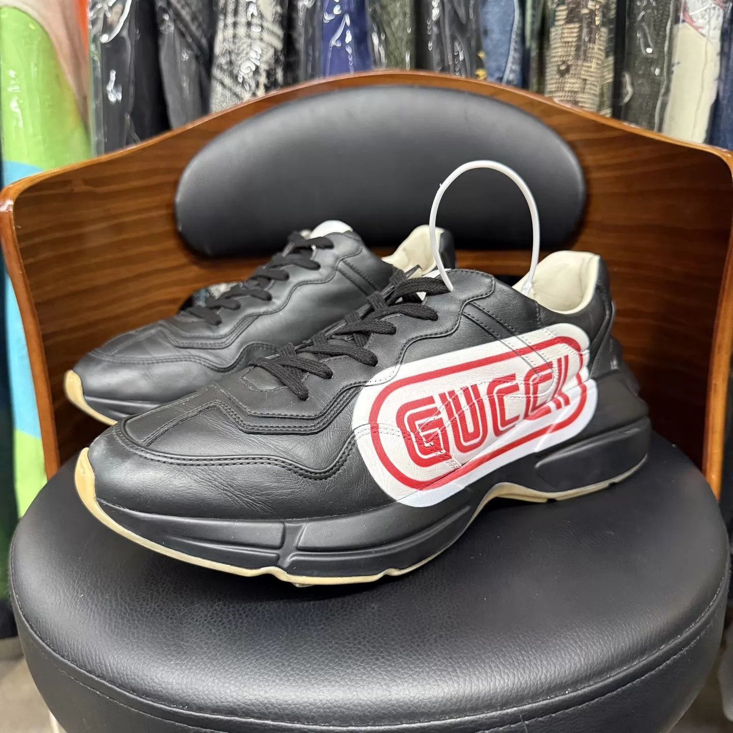 Gucci Black Low-Top Sneakers Size 10 Size US 10 / EU 43 - 1 Thumbnail