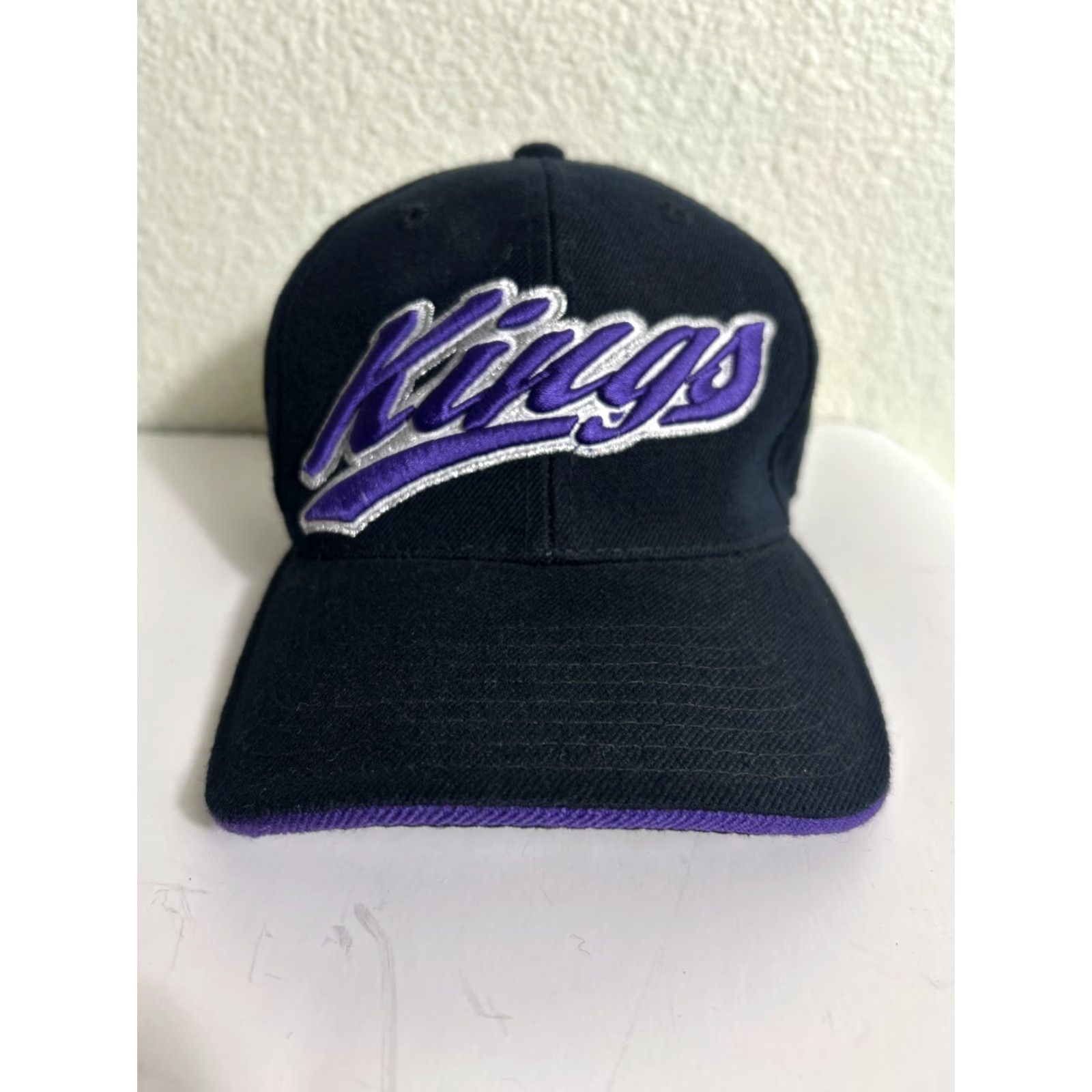 American Needle VINTAGE Y2k American Needle Sacramento Kings Hat Black Purple Strapback Hook Loop Men One Size Cap Size ONE SIZE - 4 Thumbnail