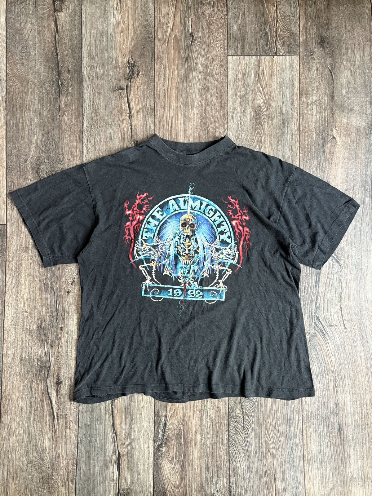 Vintage Vintage 1992 The Almighty 90s Tour Rock Band Fade T-Shirt Size US XL / EU 56 / 4 - 1 Thumbnail