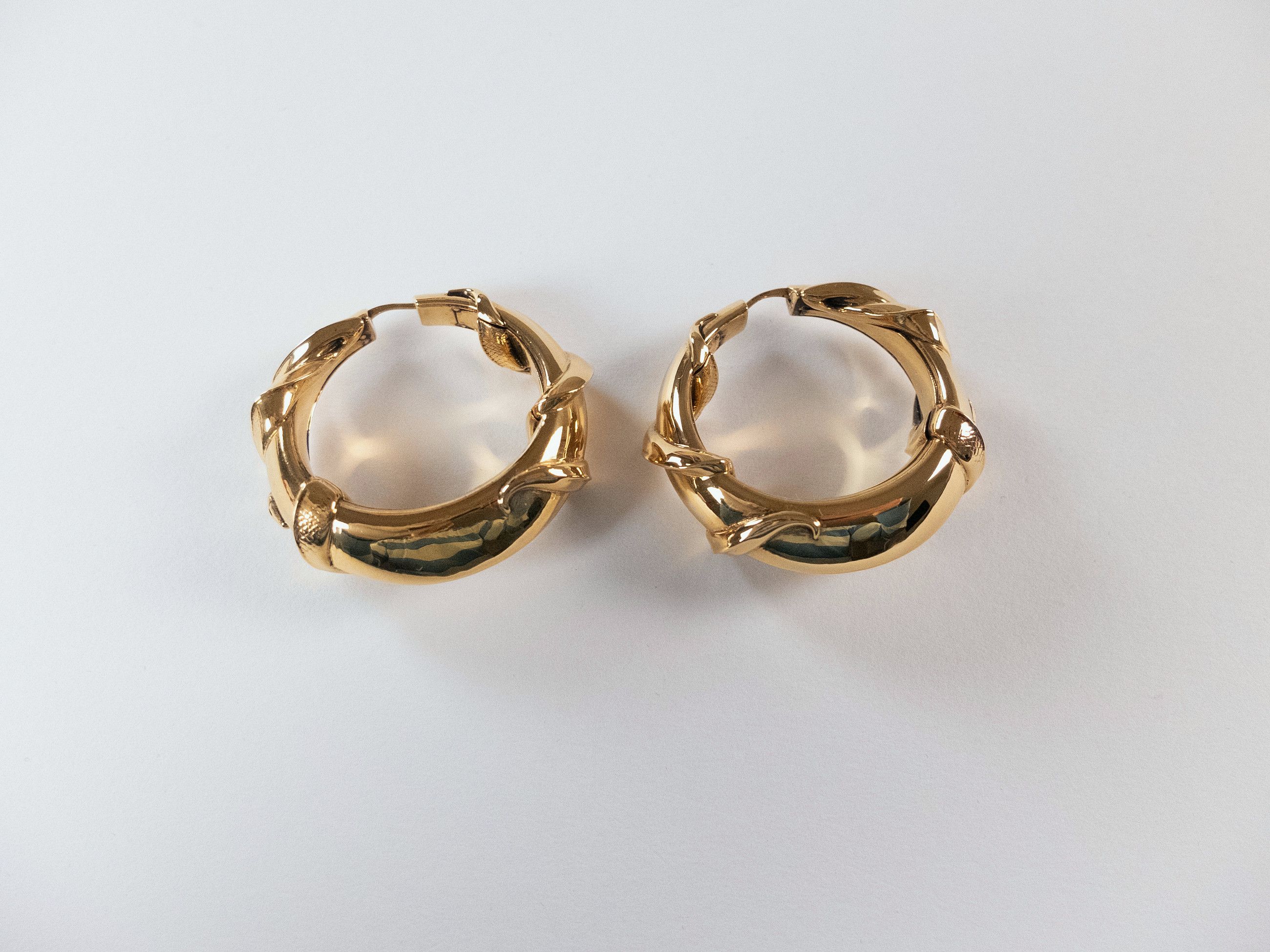 Alexander McQueen ALEXANDER MCQUEEN gold tone Snake metal hoop earrings Size ONE SIZE - 2 Thumbnail