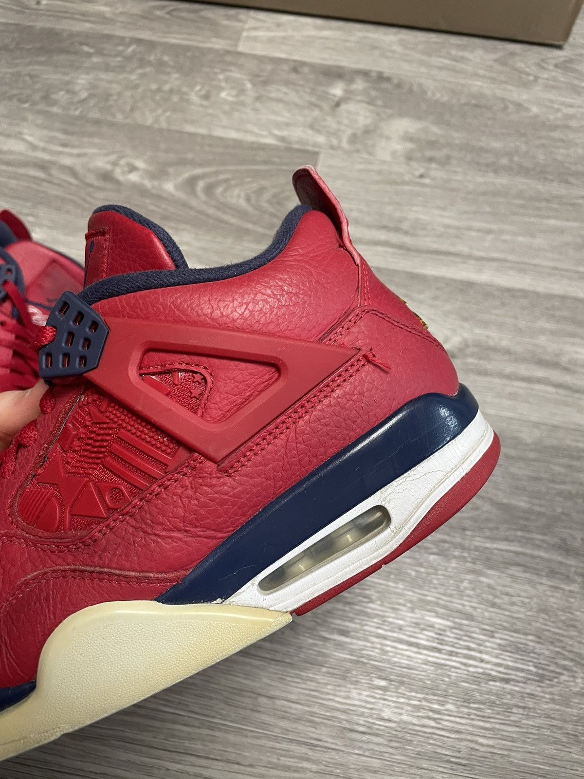 Nike Air Jordan 4 Retro FIBA Fire Red Sneakers OG Size 44.5