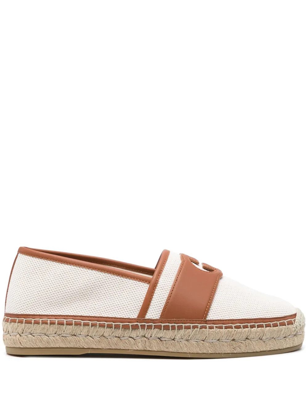 o1mt1gz0225 Espadrilles With Interlocking G in White/Brown