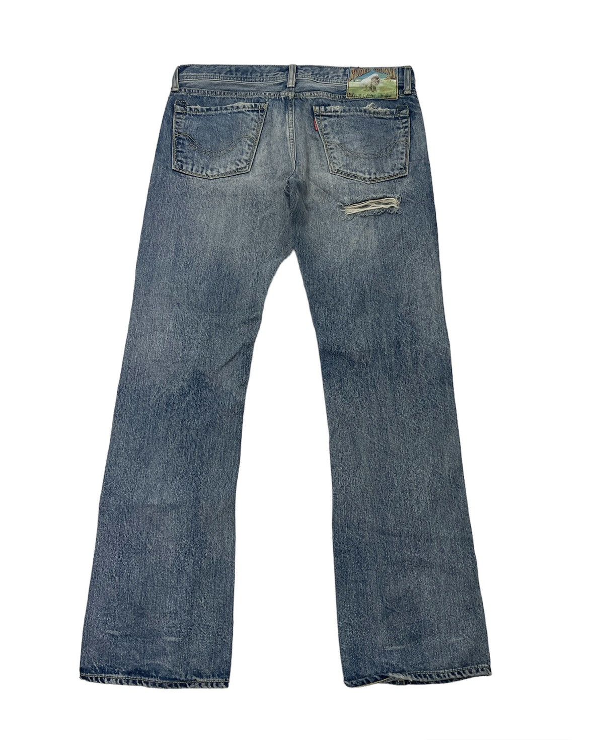 Japanese Brand Vintage Rodeo Crowns Distressed Jeans Size 32" / US 10 / IT 46 - 2 Thumbnail