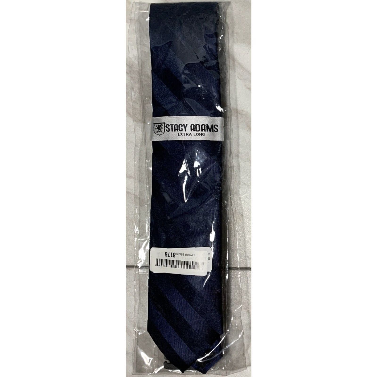 Stacy Adams Stacy Adams Necktie Handkerchief Set 100% Silk Blue NEW 58.5" Long x 3.25" Wide Striped Silk Tie Hanky Set Men's Accessories Size ONE SIZE - 2 Thumbnail