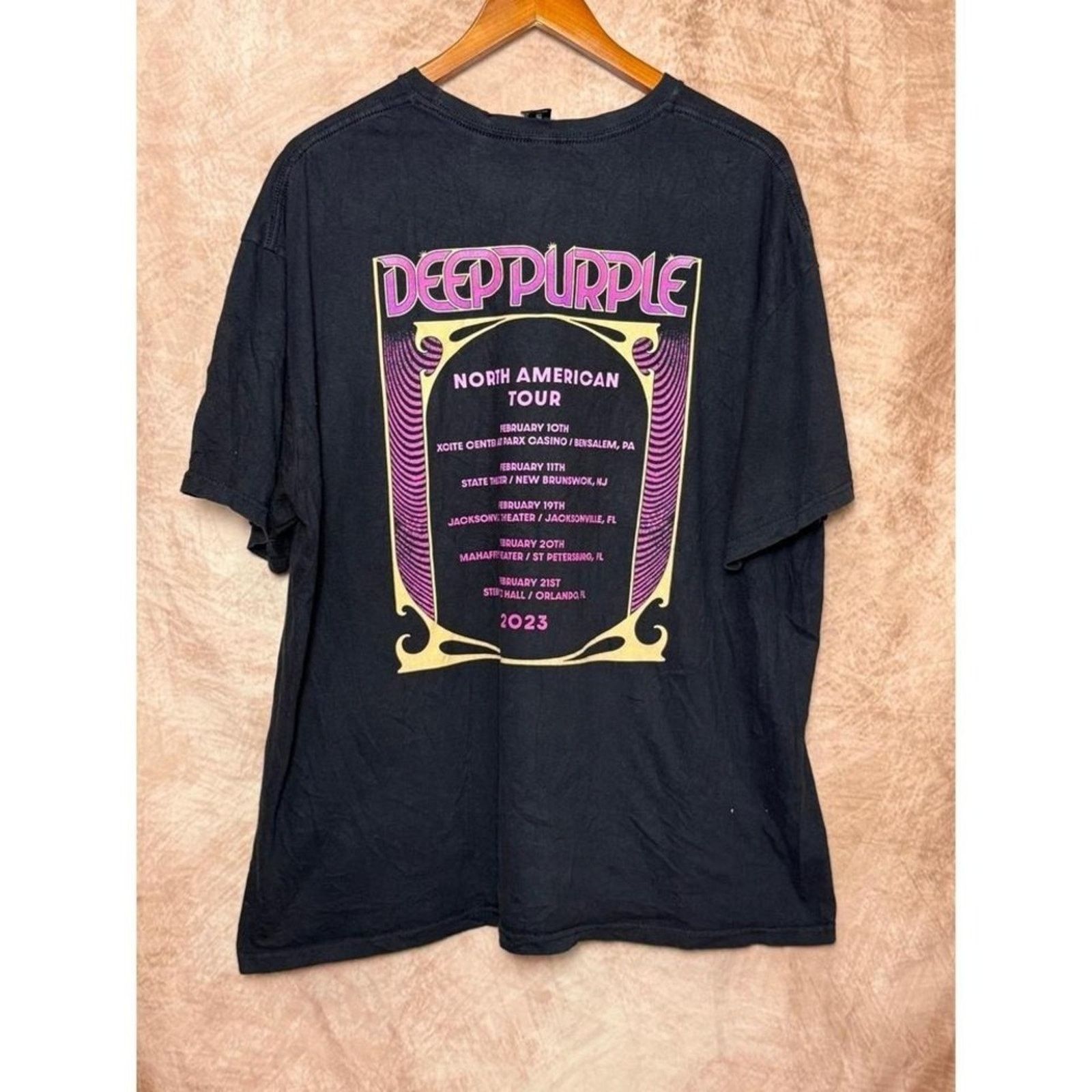 Other Deep Purple 2023 North American Tour Tee Shirt 2XL Pre-Owned Size US XXL / EU 58 / 5 - 4 Thumbnail