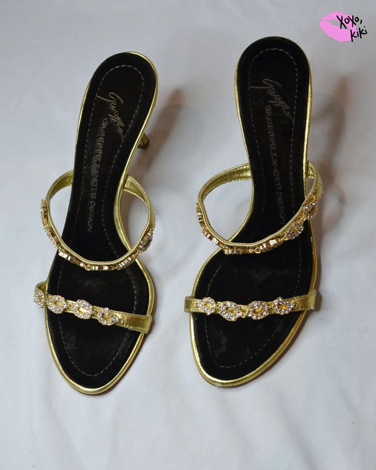 Giuseppe Zanotti GIUSEPPE ZANOTTI GOLD RHINESTONE HEELS Size US 7 / IT 37 - 6 Thumbnail