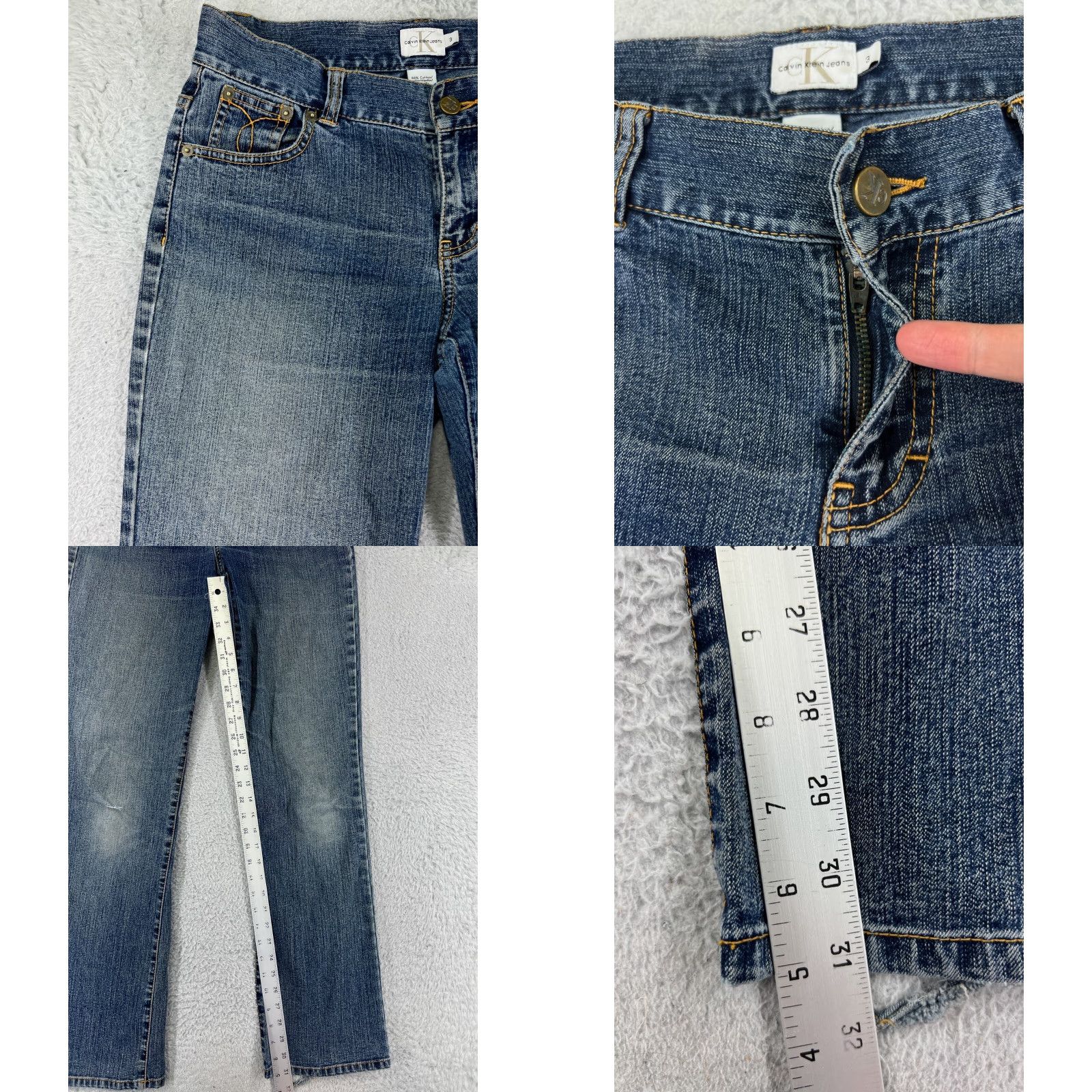 Calvin Klein Calvin Klein Jeans Women 3 Blue Denim Bootcut Retro Casual Medium Wash Size 27 Size 26" / US 2 / IT 38 - 8 Thumbnail