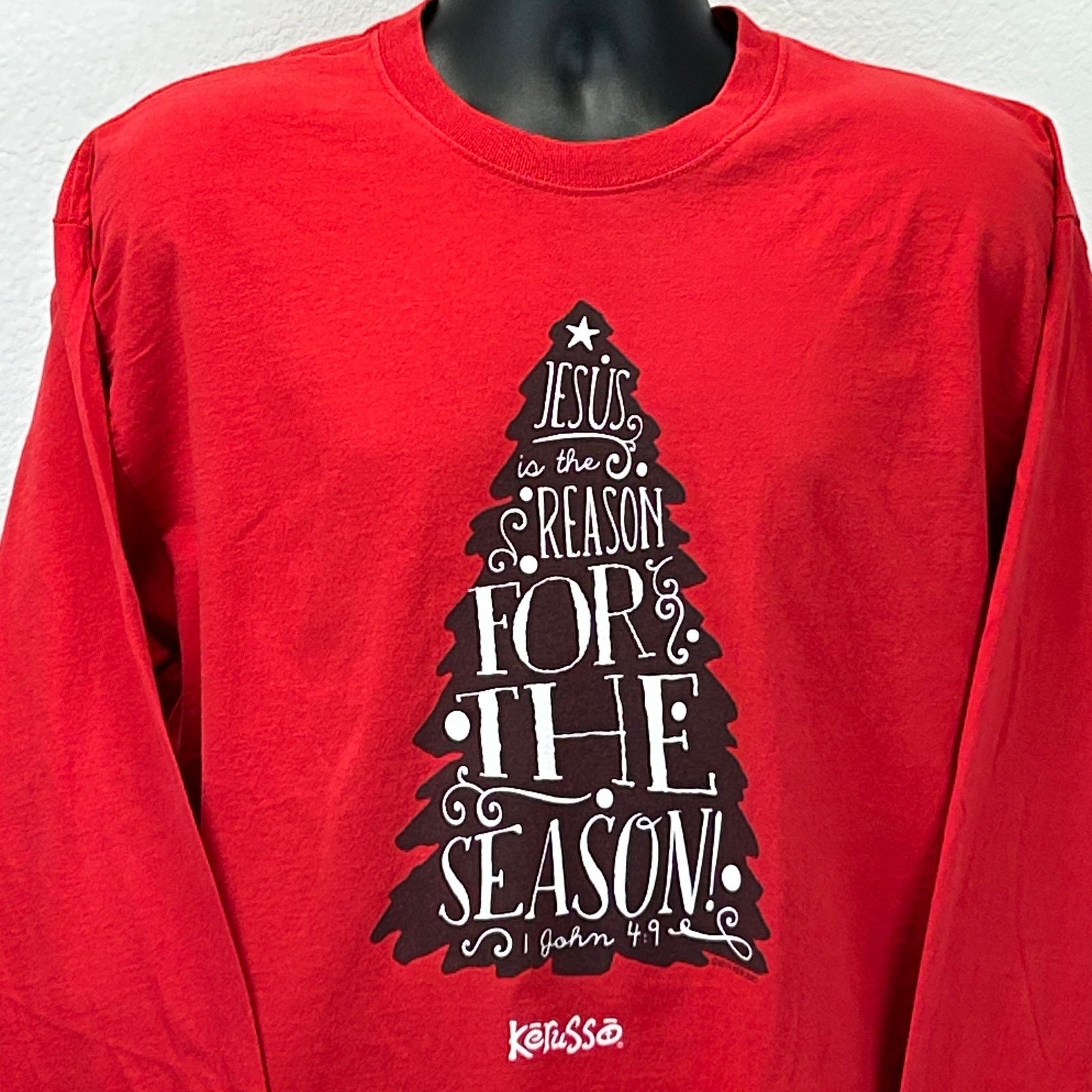 Fruit Of The Loom Jesus Christ Reason For Season T Shirt Kerusso XL X-Large Size US XL / EU 56 / 4 - 1 Thumbnail