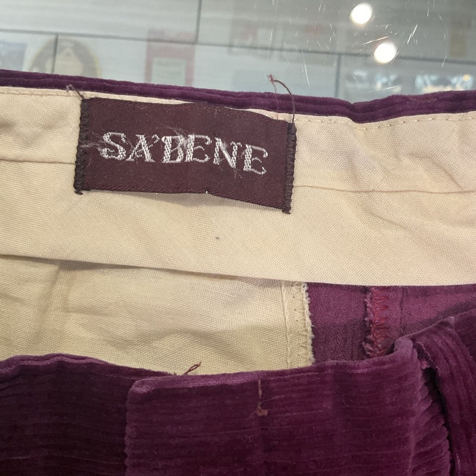 Vintage Subene Vintage 90s Velvet Corduroy Pants Size 28" / US 6 / IT 42 - 3 Thumbnail