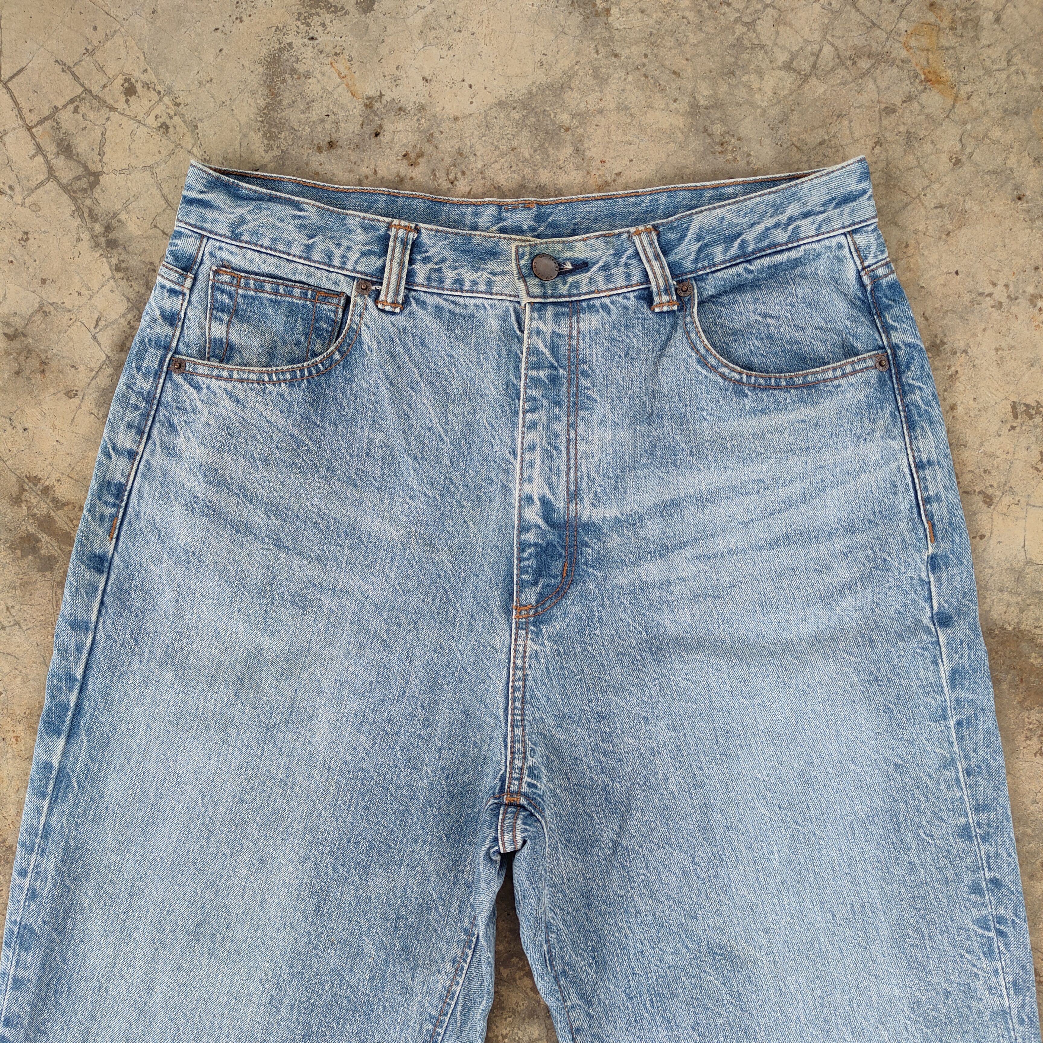 GU × Jean VINTAGE GU FADED DISTRESSED JEANS DENIM PANTS Size US 33 - 3 Thumbnail
