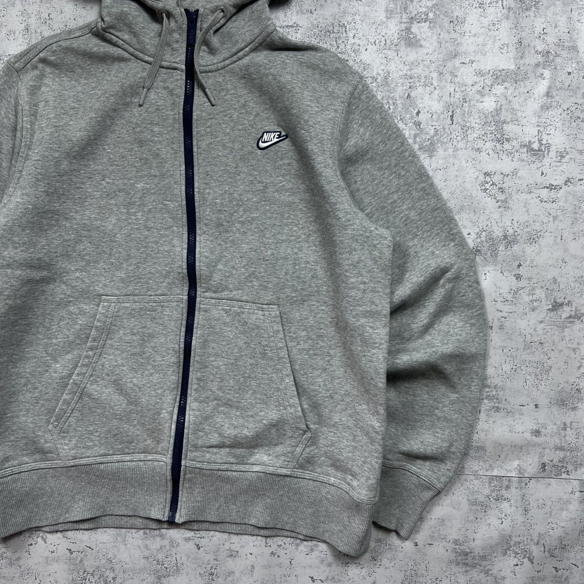 Nike 00s NIKE BASIC RETRO LOGO VINTAGE Y2K BLANK ZIP UP HOODIE Size US L / EU 52-54 / 3 - 3 Thumbnail