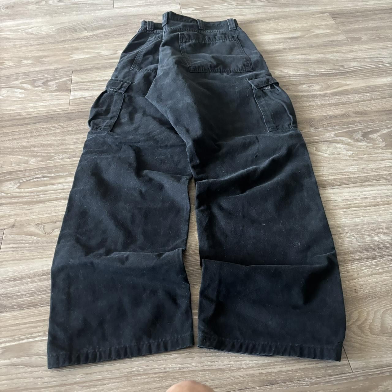 Vintage Crazy Vintage Y2K/2000s Baggy Black Streetwear Skater Cargo Pants! 36x32 Size US 36 / EU 52 - 6 Thumbnail