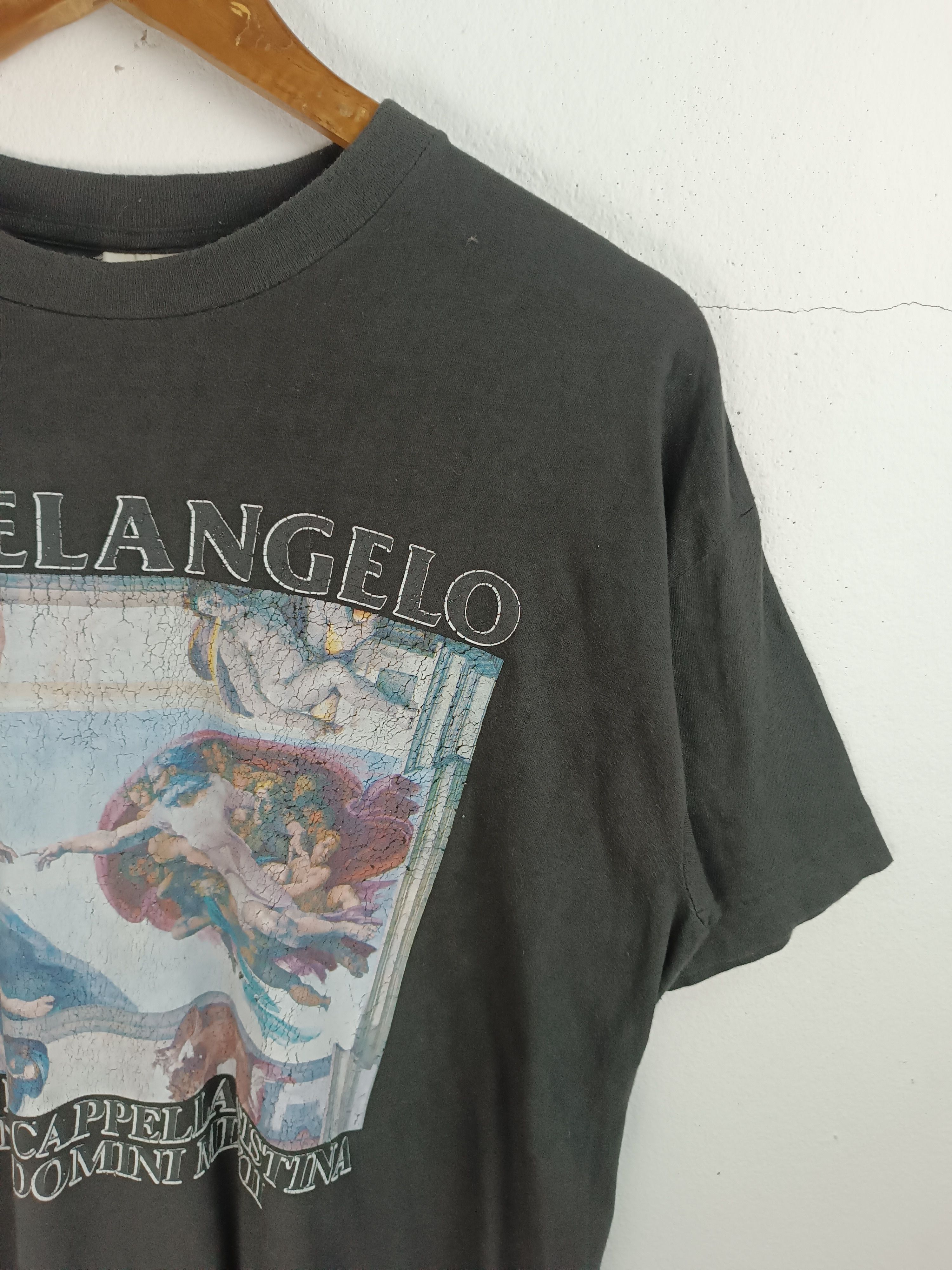Vintage VINTAGE 90'S MICHELANGELO DISTRESSED ART TEE VERY RARE Size US M / EU 48-50 / 2 - 6 Thumbnail