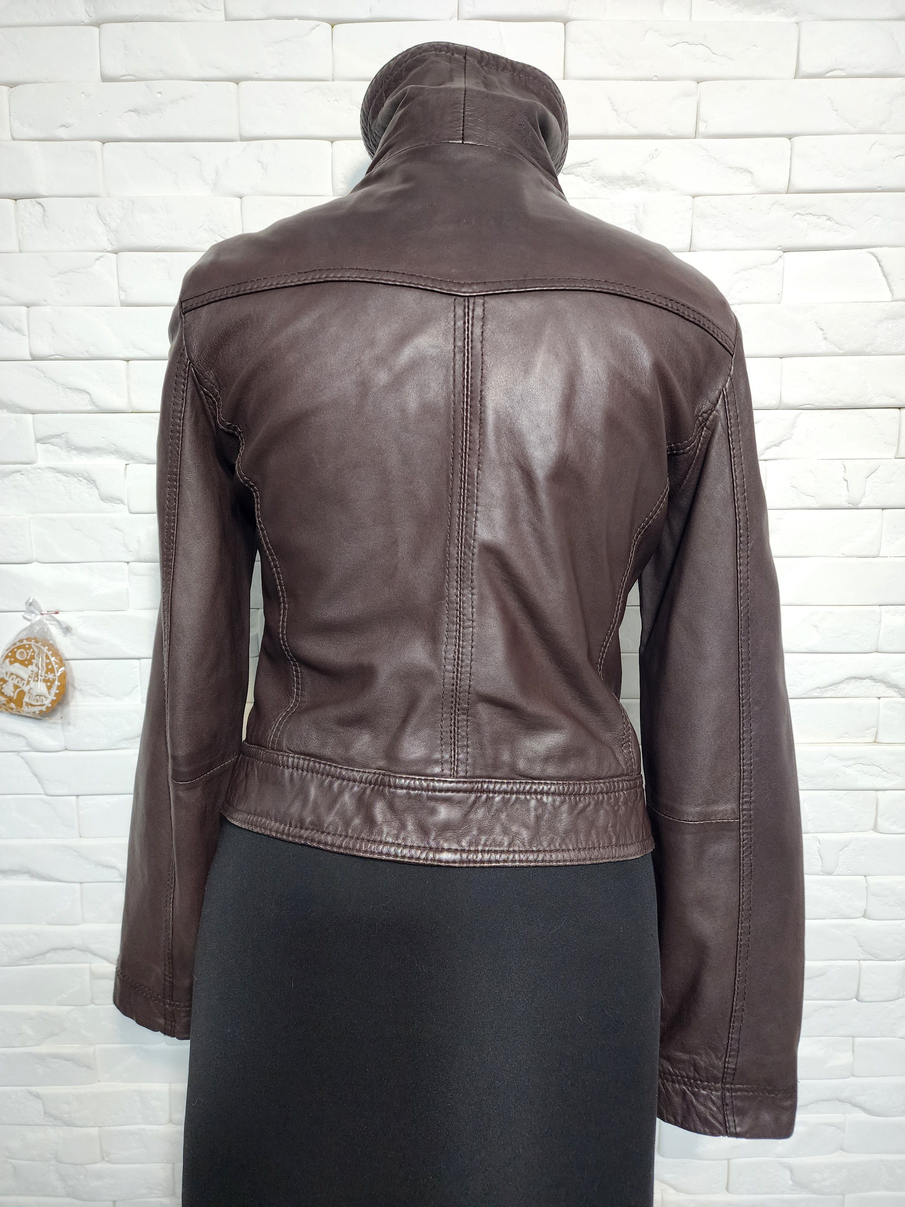 Genuine Leather Brown Genuine Leather Women's Jacket: Soft Leather Size M / US 6-8 / IT 42-44 - 4 Thumbnail