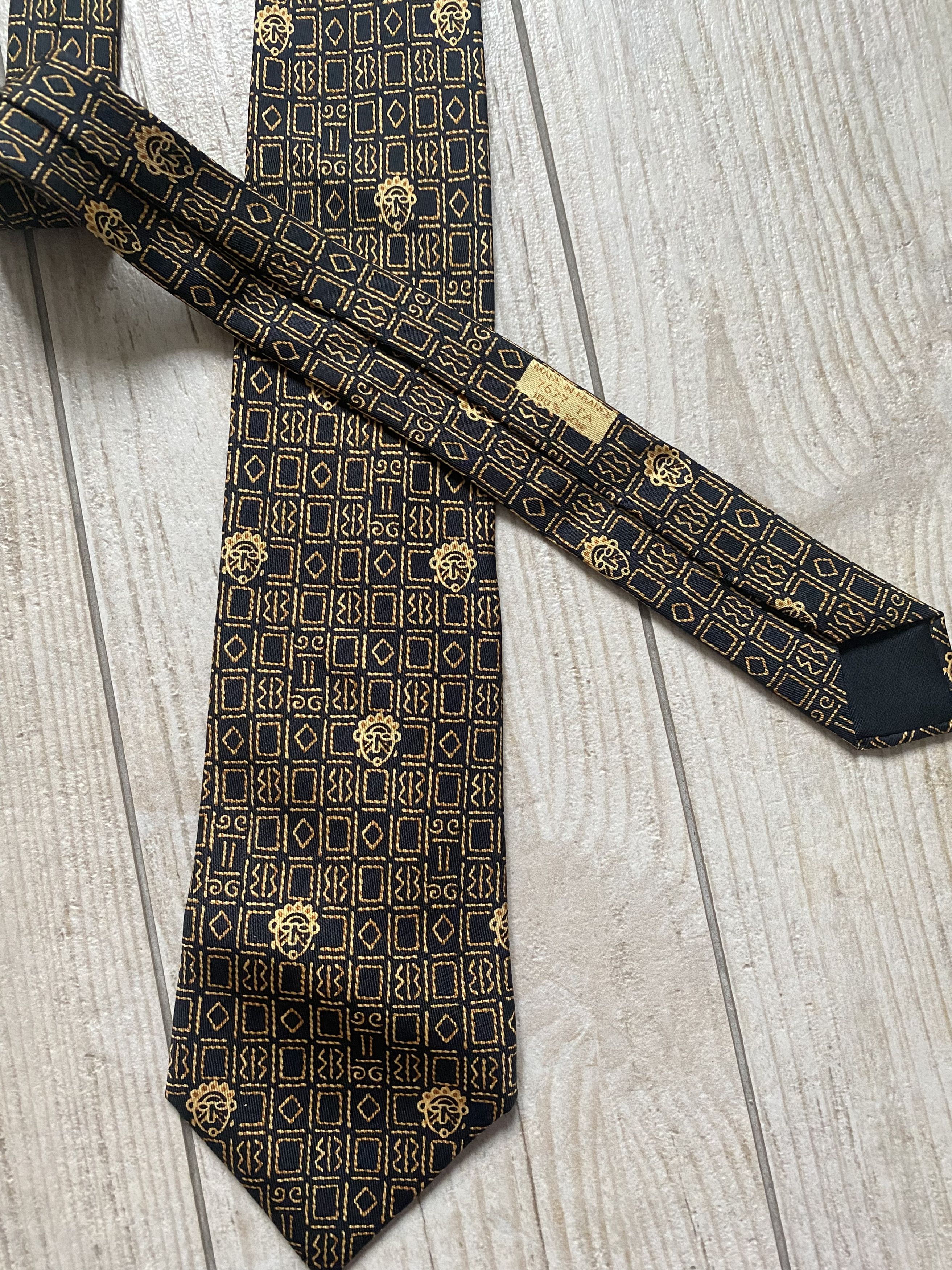 Hermes × Vintage Vintage Hermès Silk Tie – Egyptian, Made in France Size ONE SIZE - 5 Thumbnail